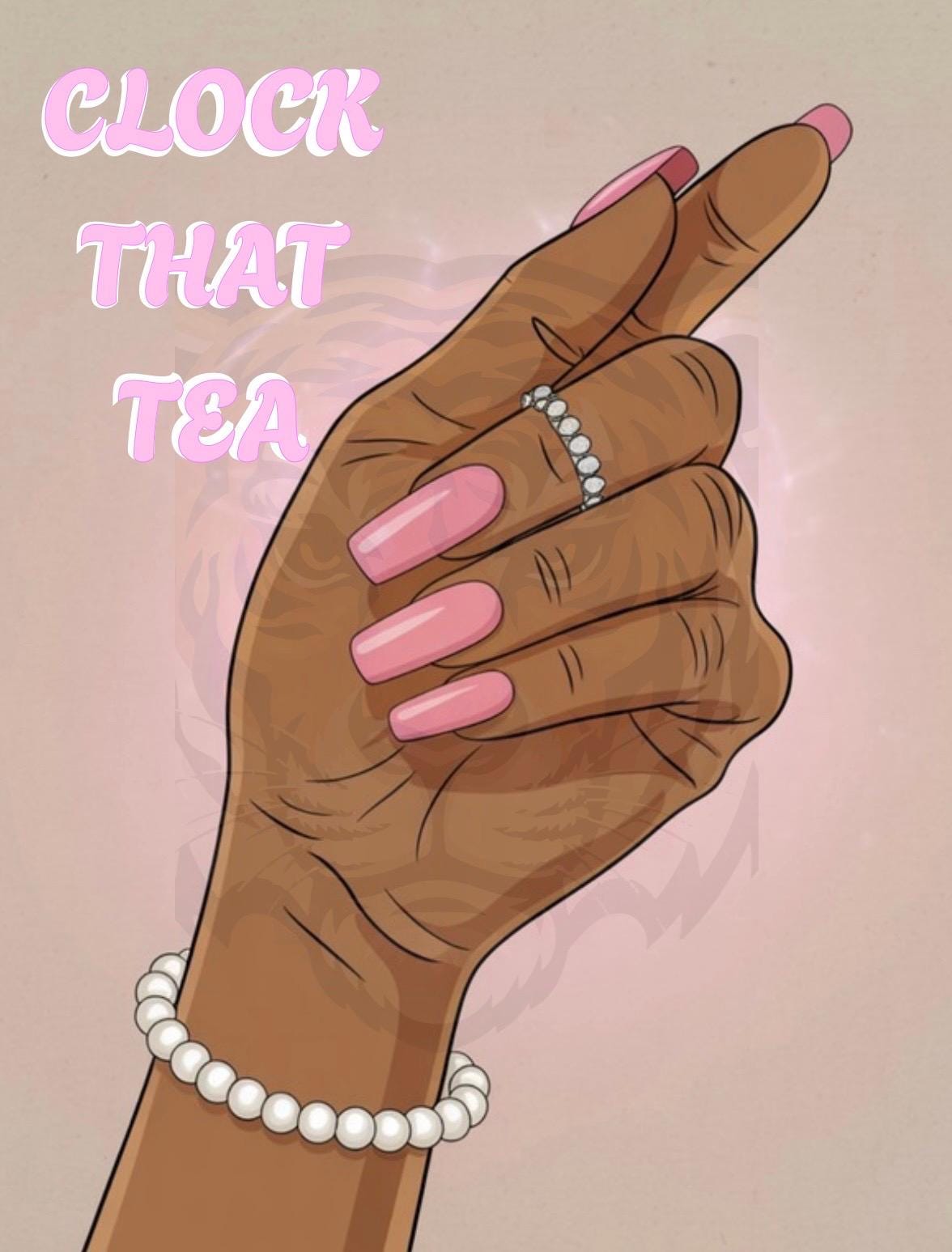 CLOCK THAT TEA design png for sublimation dtf design, clip art, black girl magic, the tea, melanin girl, Afro girl