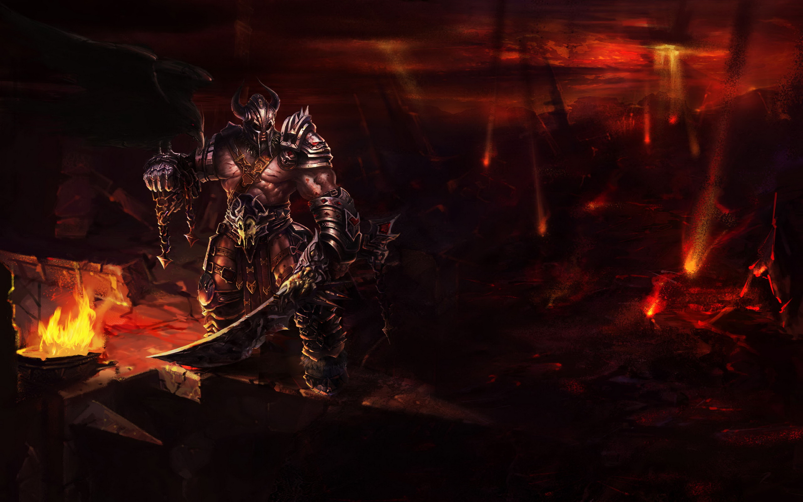 Fiery Fantasy Warrior: HD Epic Battle Ready