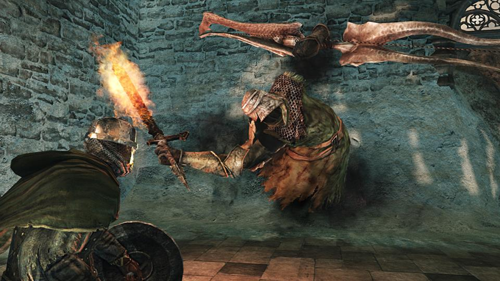 Dark Souls 2: Crown of the Old Iron King Knight boss battle