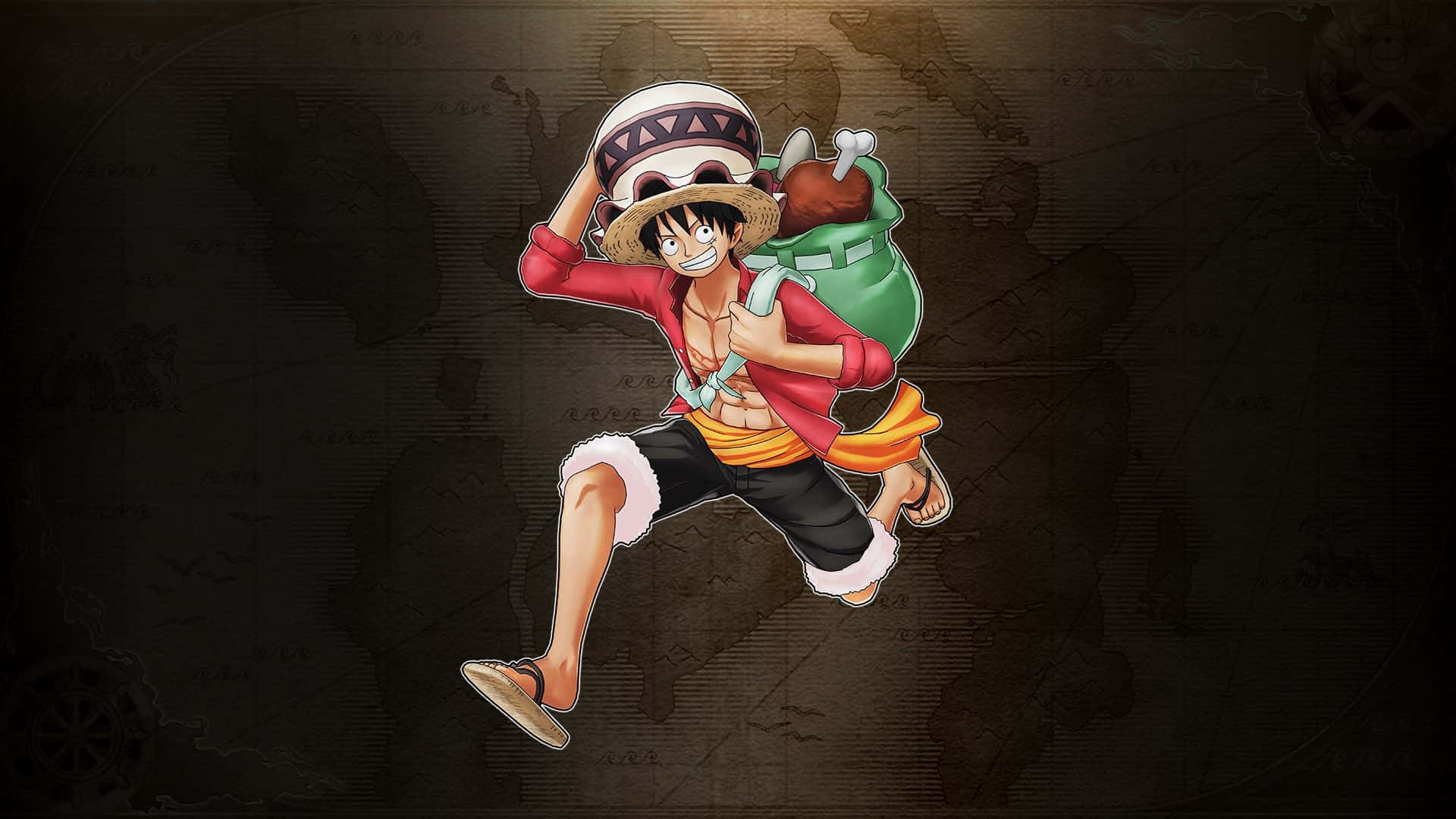 Download Monkey D. Luffy joins the gang of Straw Hat Pirates crew in One Piece Stampede Wallpaper