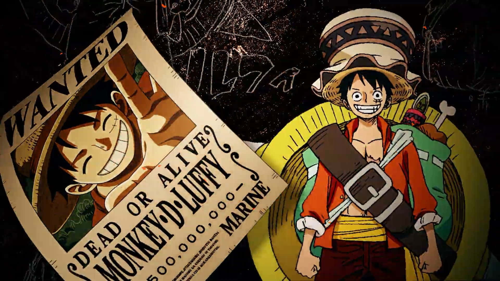 Download Join Luffy And The Rest Of The Straw Hat Pirates On Their Latest High Stakes Quest In One Piece Stampede. Wallpaper