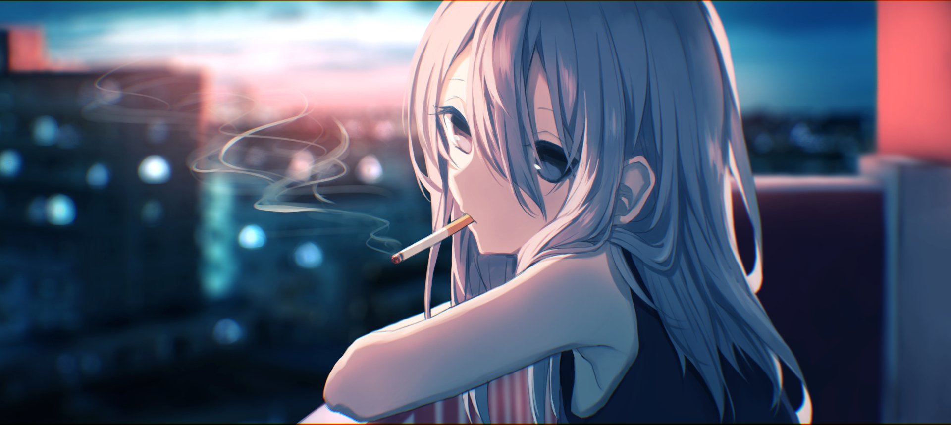 HD Anime Vibes: Original Cigarette Moment