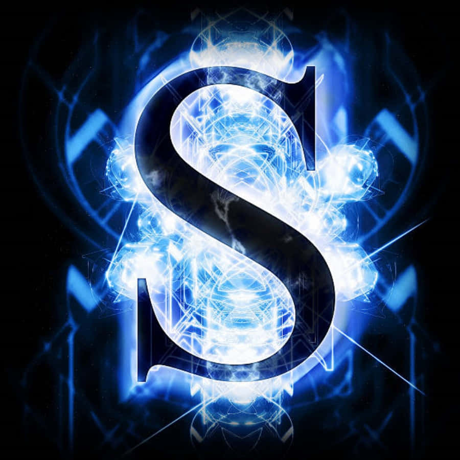 Download A Blue Letter S With A Blue Light Behind It