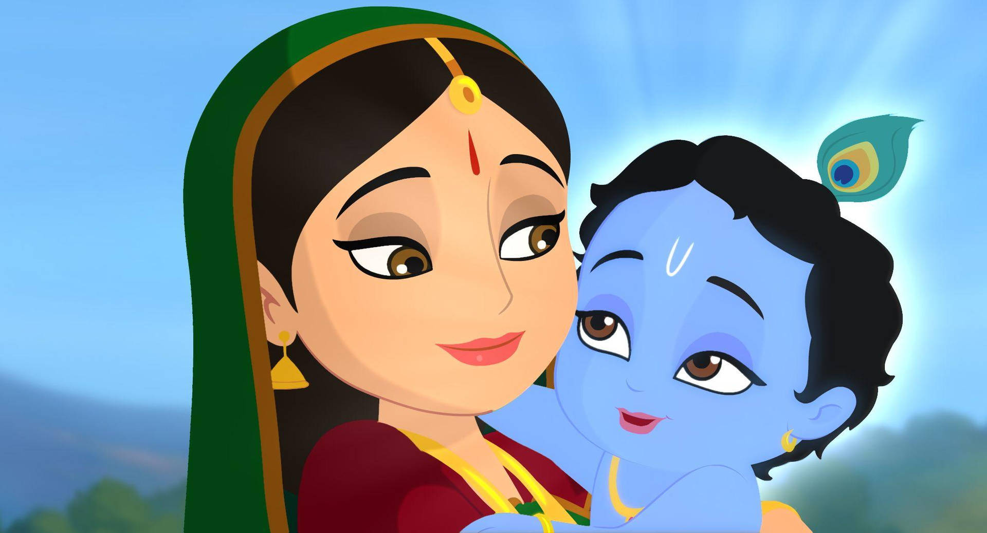 Download Little Krishna And Yasoda Wallpaper
