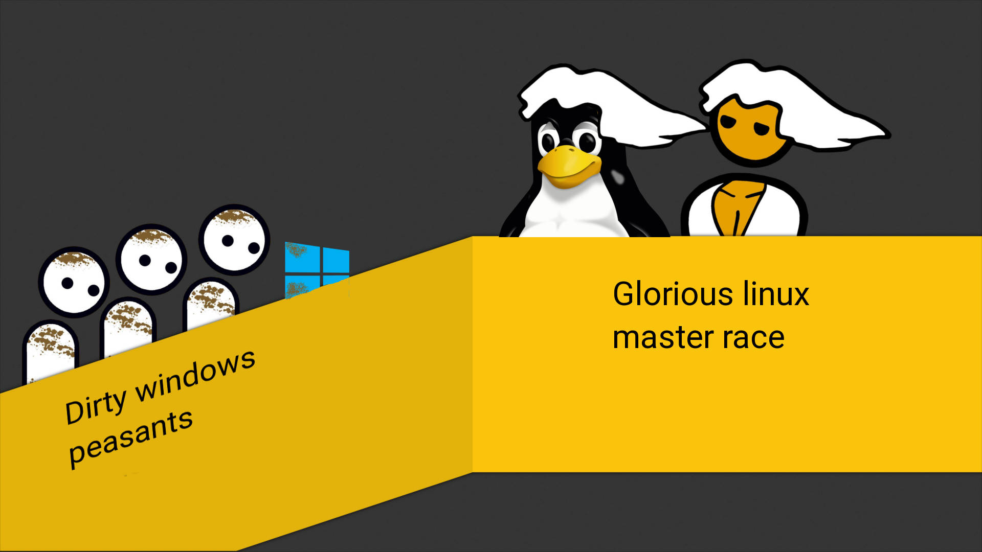Download Linux Os Master Race Funny Wallpaper