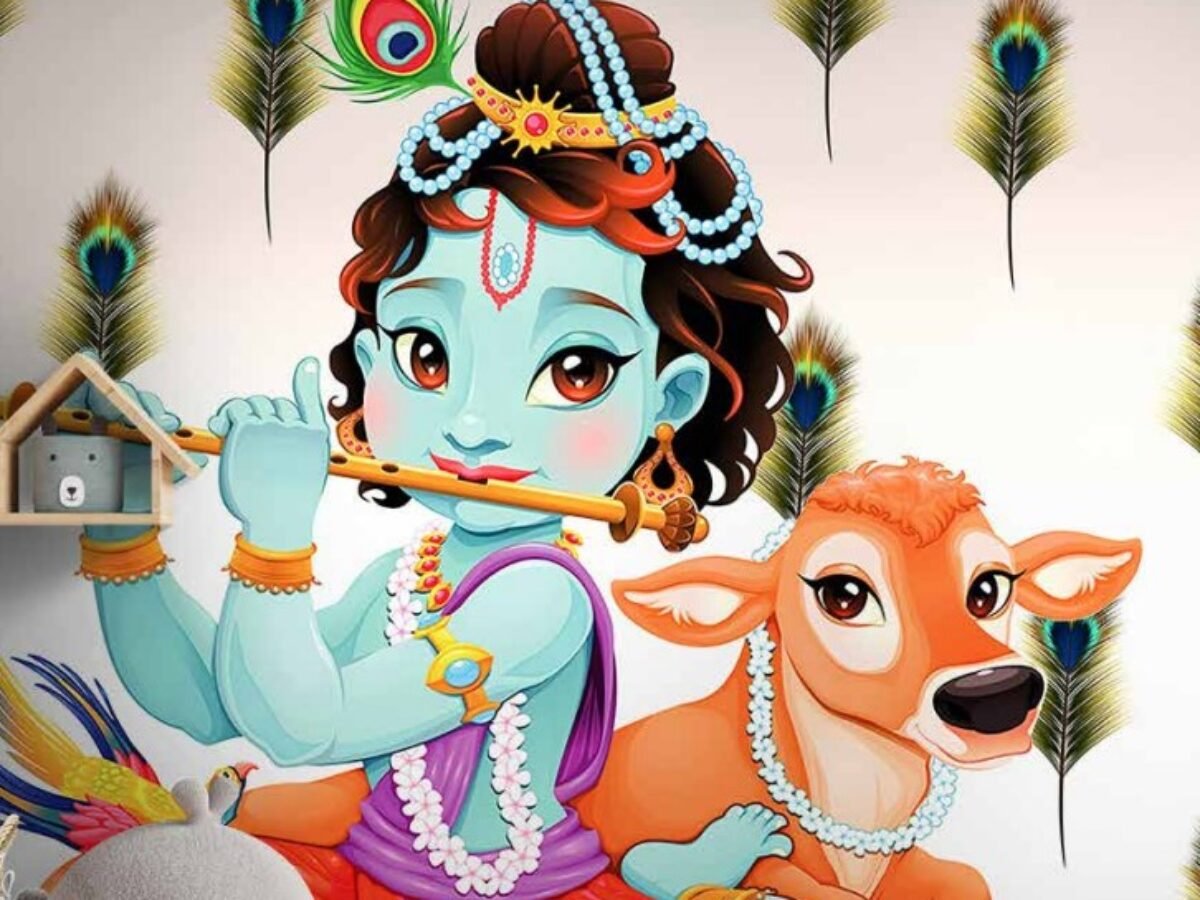 Cute Baby Krishna Wallpaper For Kids Room ®