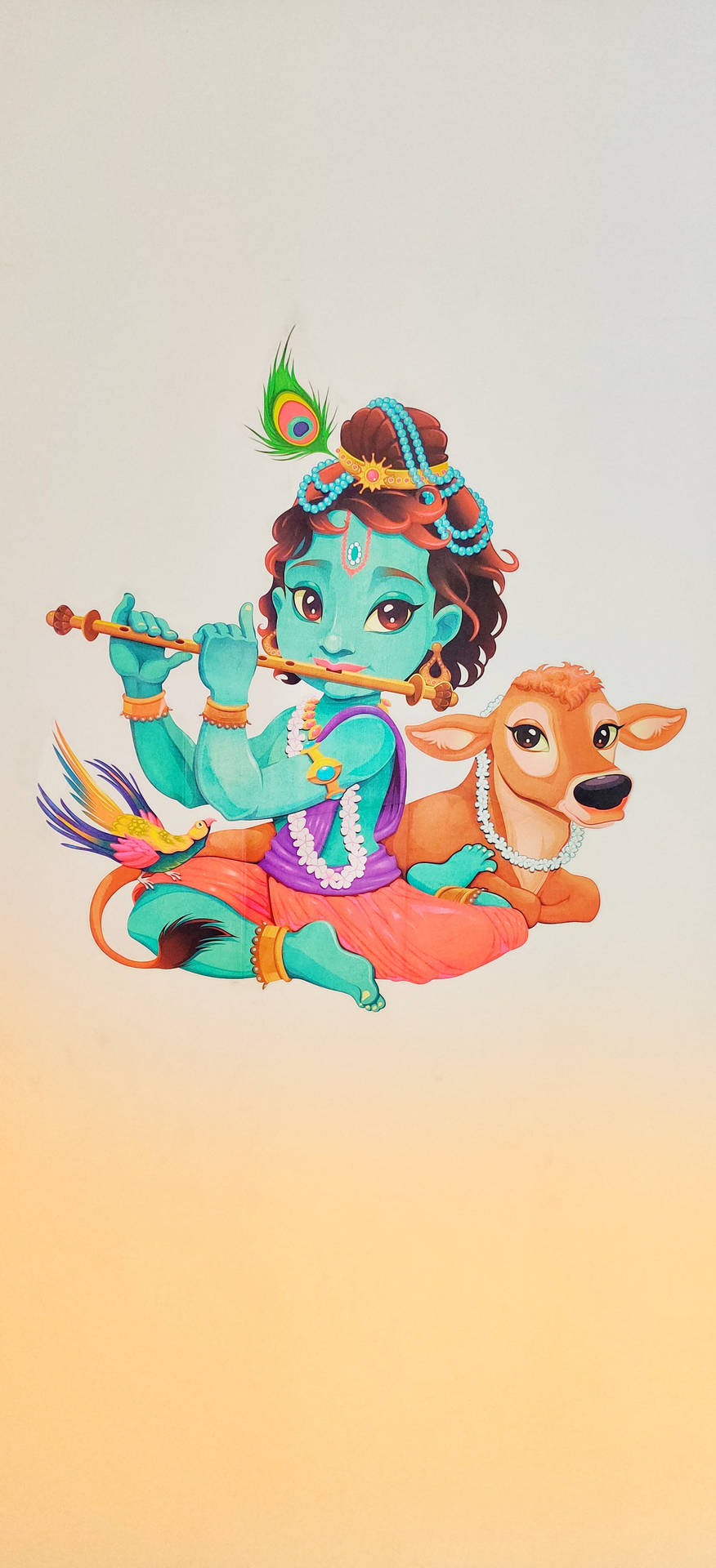 Download Krishna HD Baby Cow Wallpaper