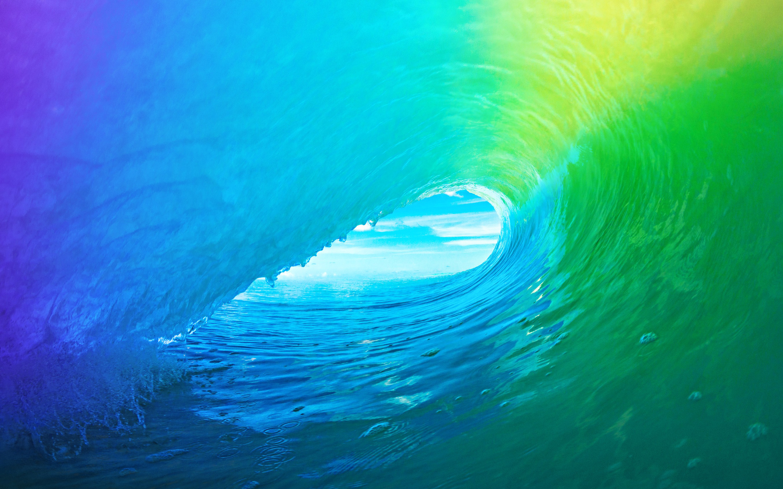 Wallpaper Blue and Yellow Water Wave, Background Free Image