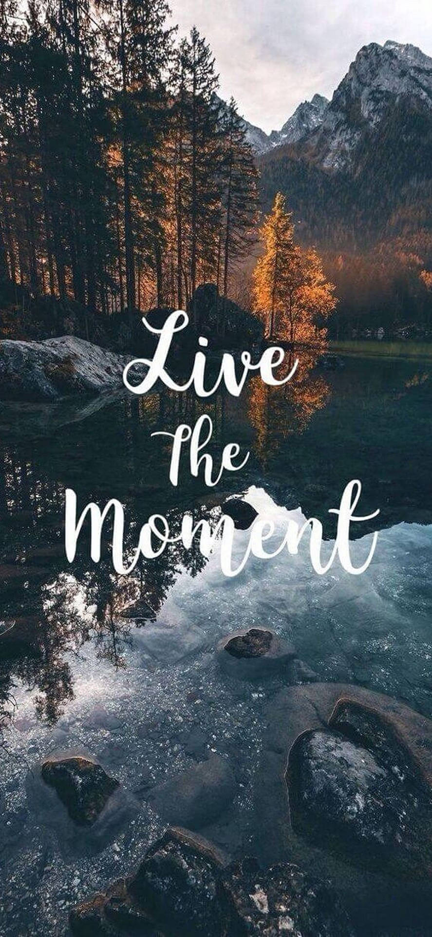 Download Live The Moment Motivational iPhone Wallpaper