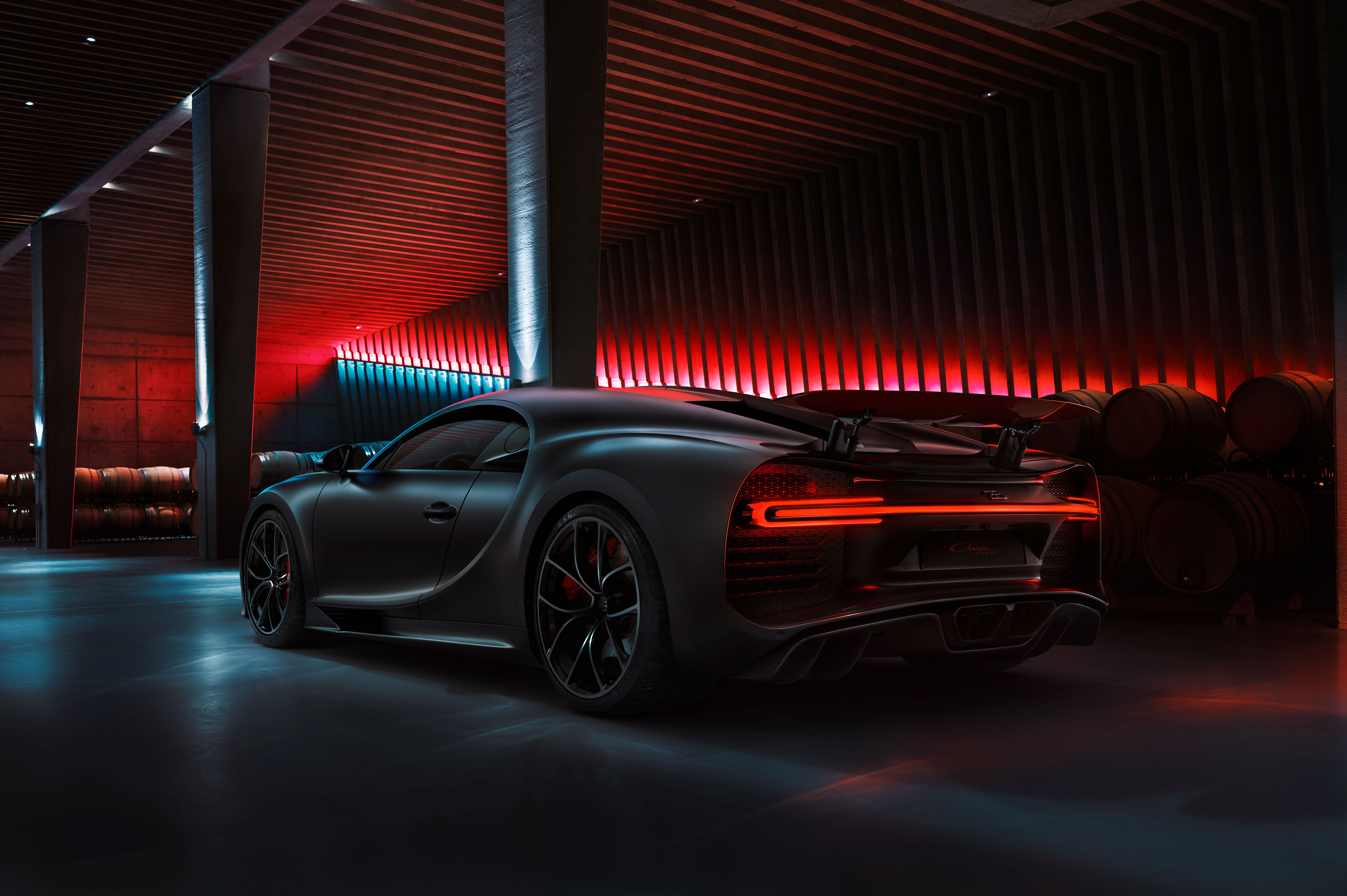 Black Bugatti Chiron 2020 Rear Wallpaper, HD Cars Wallpaper, 4k Wallpaper Image, Background, Photos and Picture