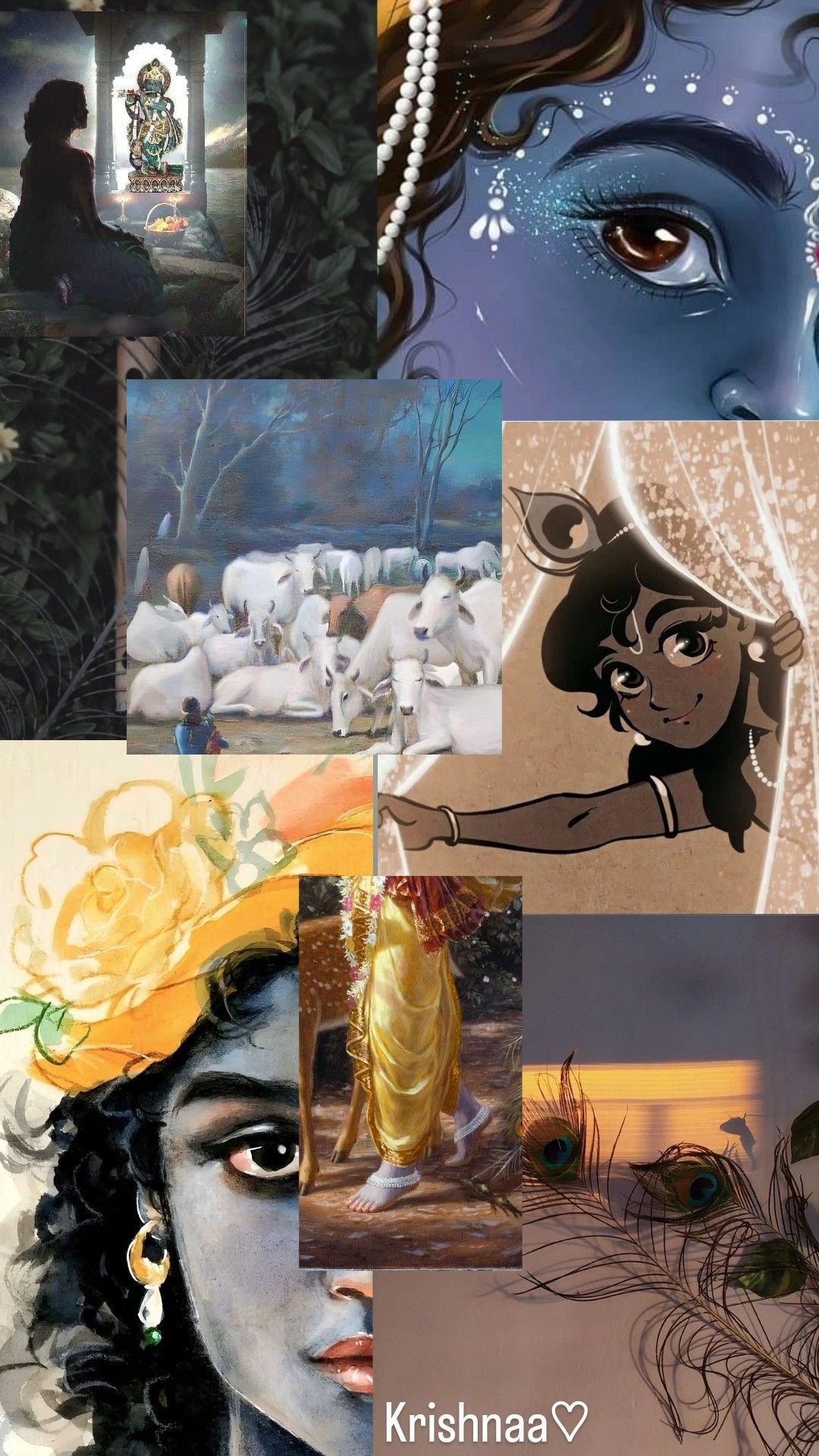 Krishna Aesthetic Wallpaper, HD Krishna Aesthetic Background on WallpaperBat