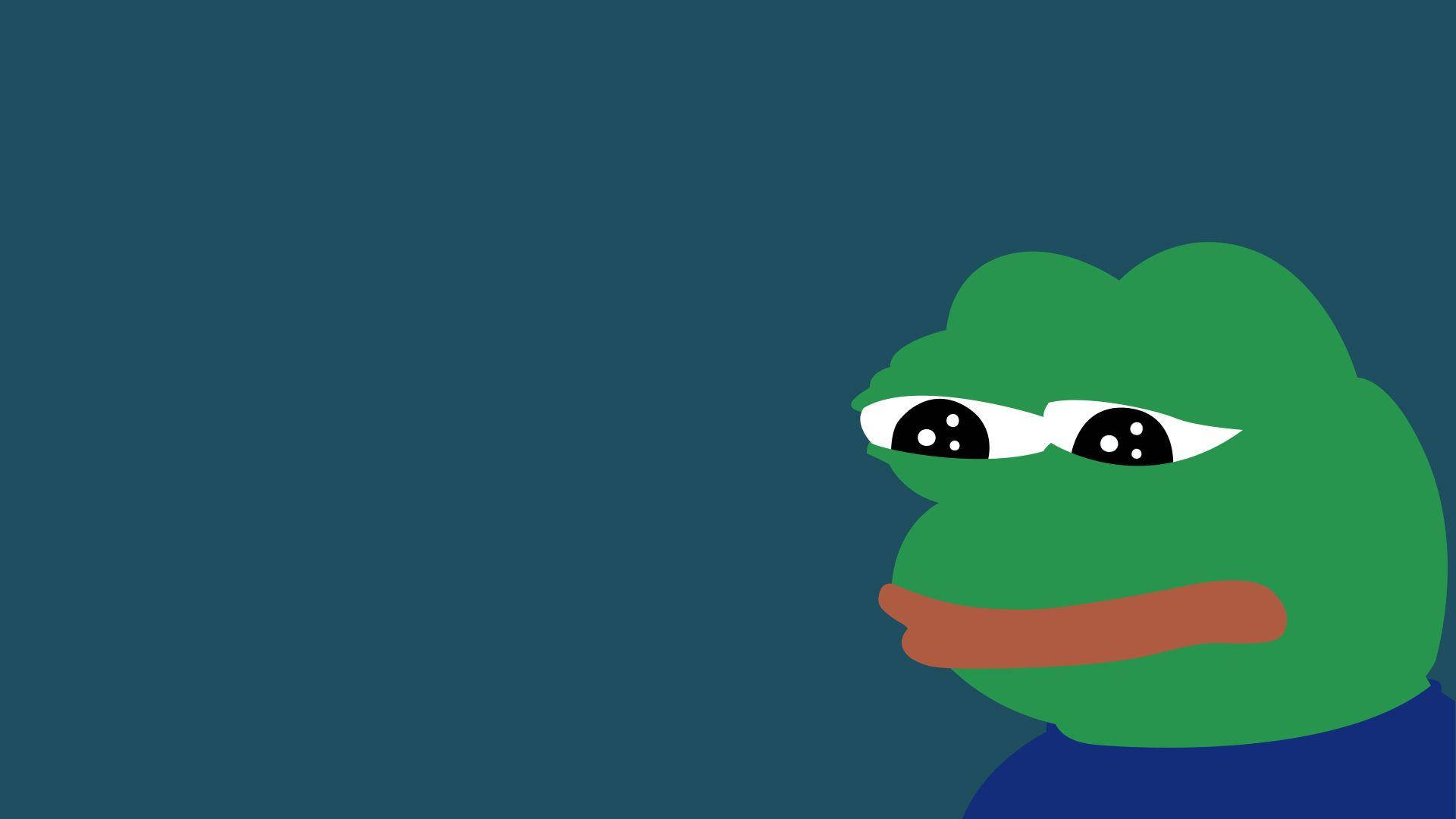 Download Minimalist Sad Meme Pepe Wallpaper