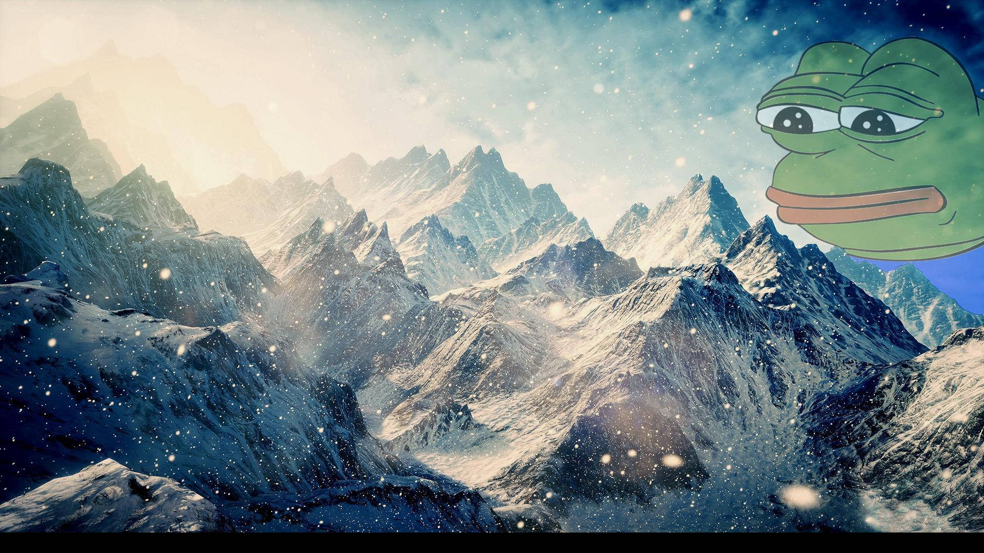 Download Snowy Mountains Sad Meme Wallpaper