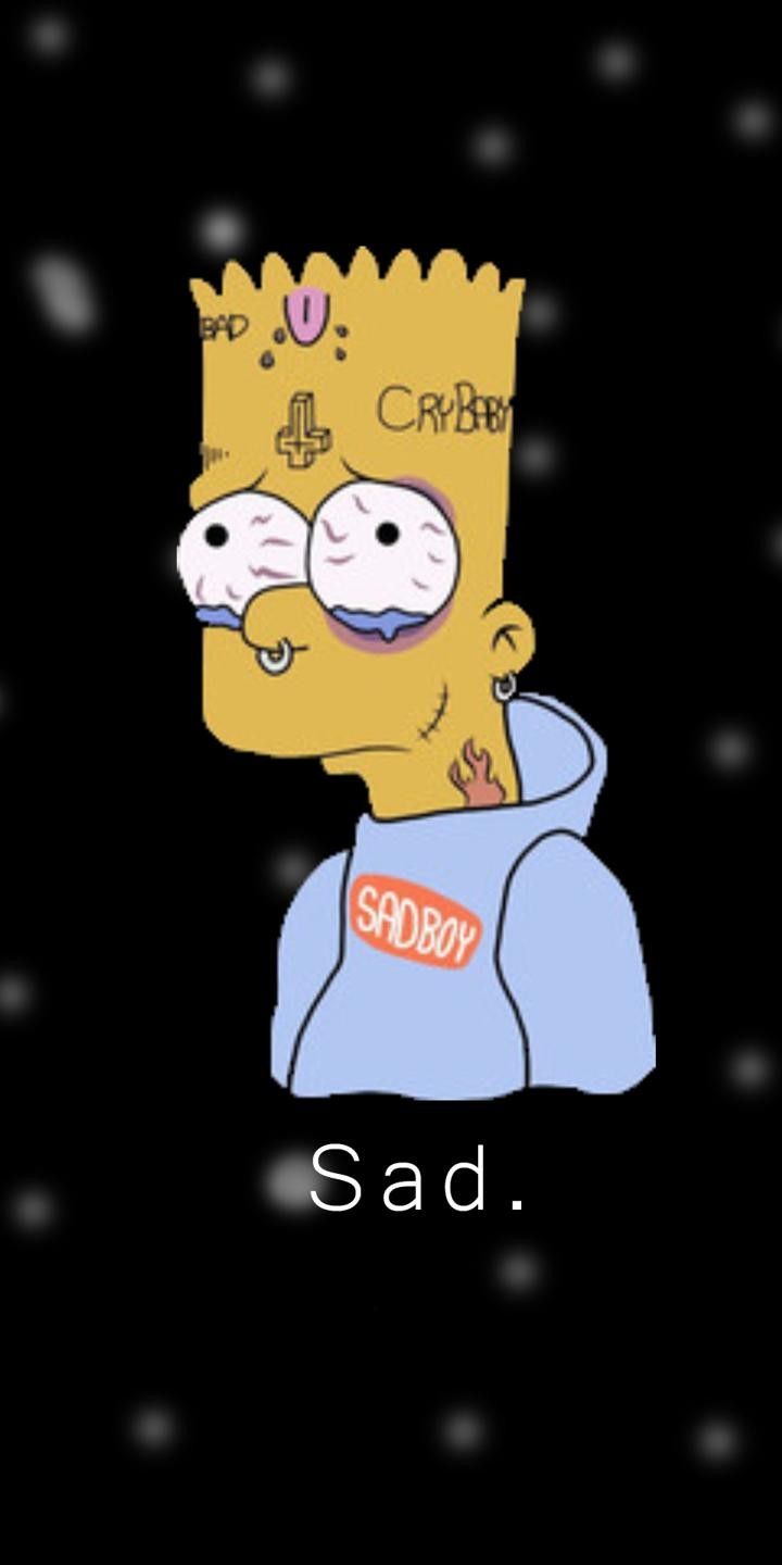 sad bart simpson