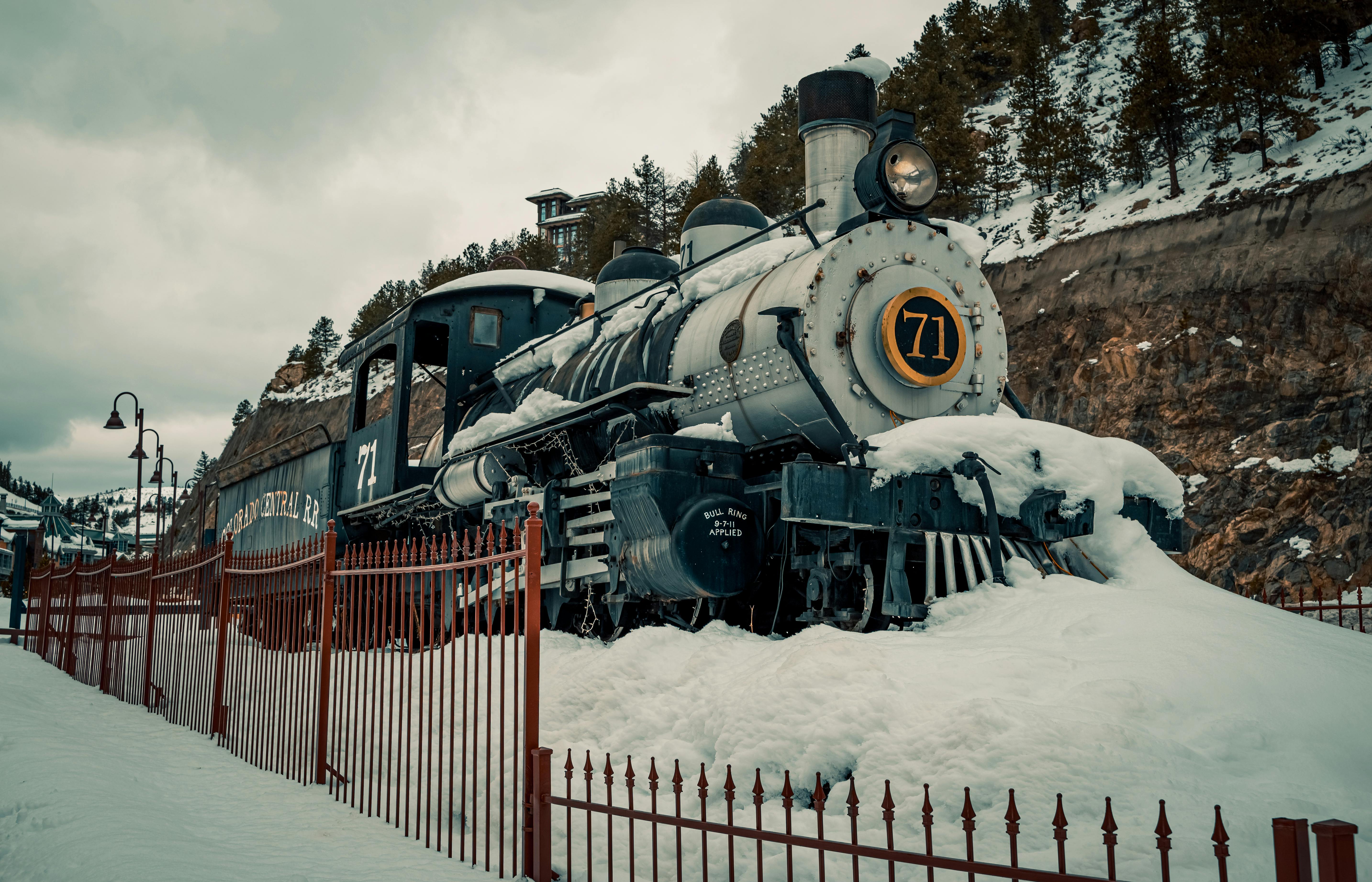 A Locomotive in Winter · Free