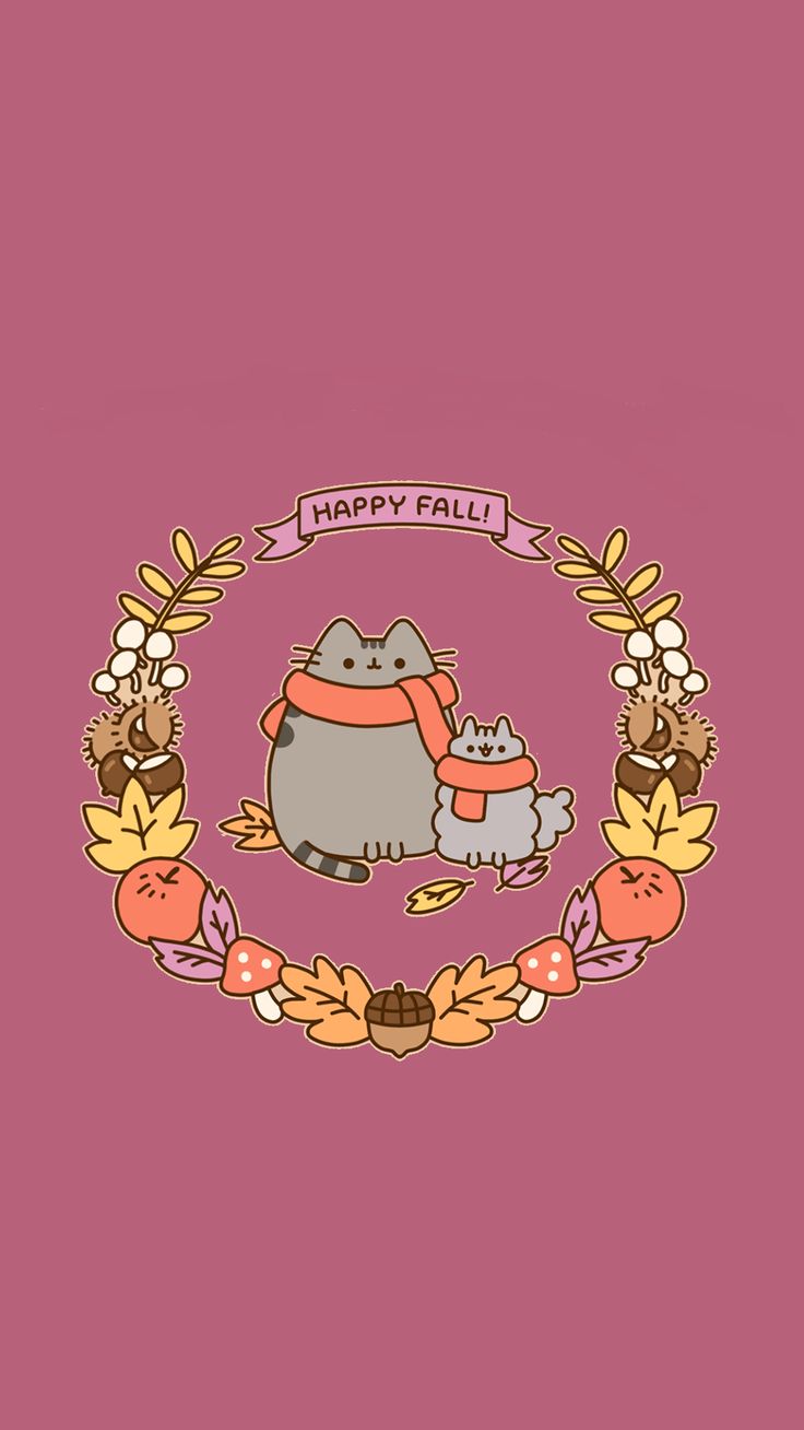 Autumn Pusheen Wallpaper
