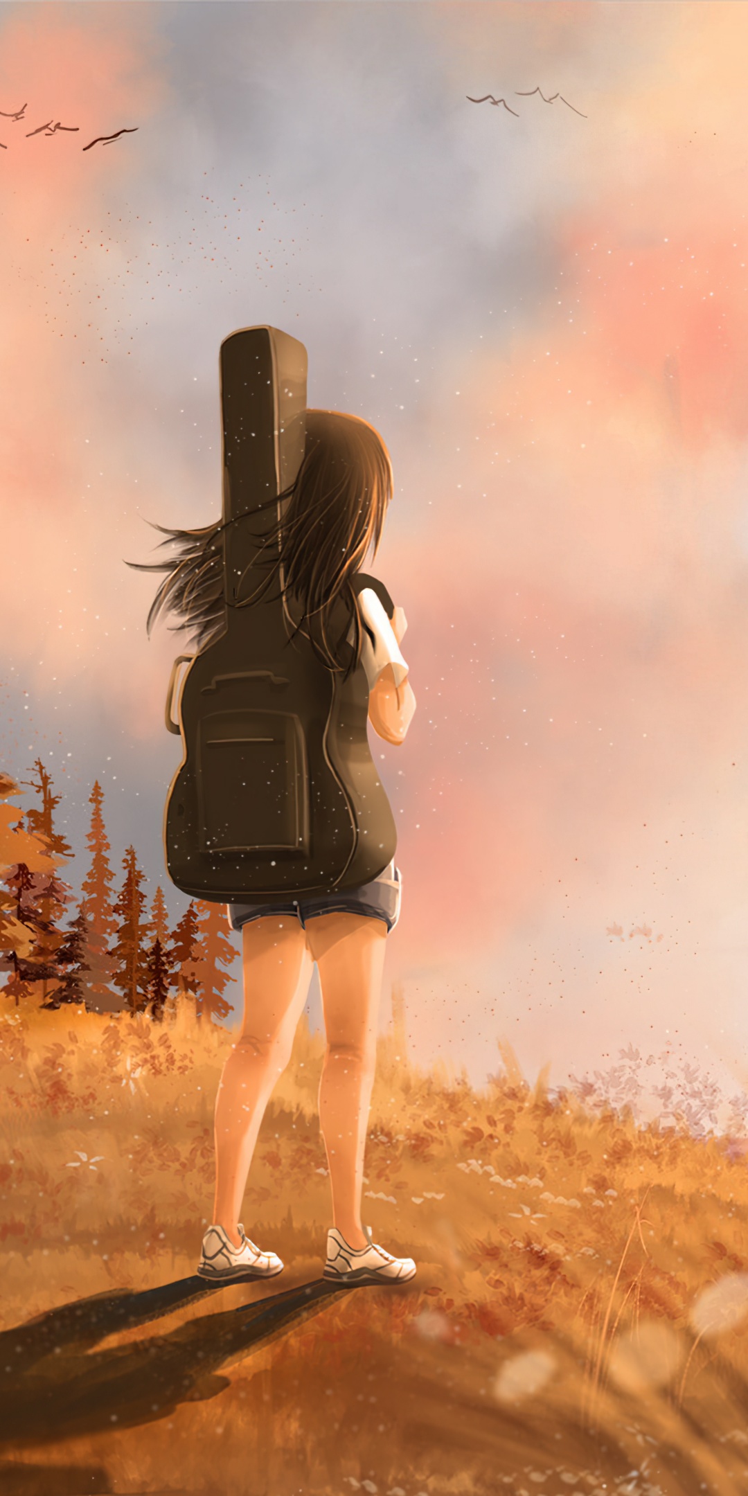 Autumn Wallpaper 4K, Girl, Alone, Dream, Surreal