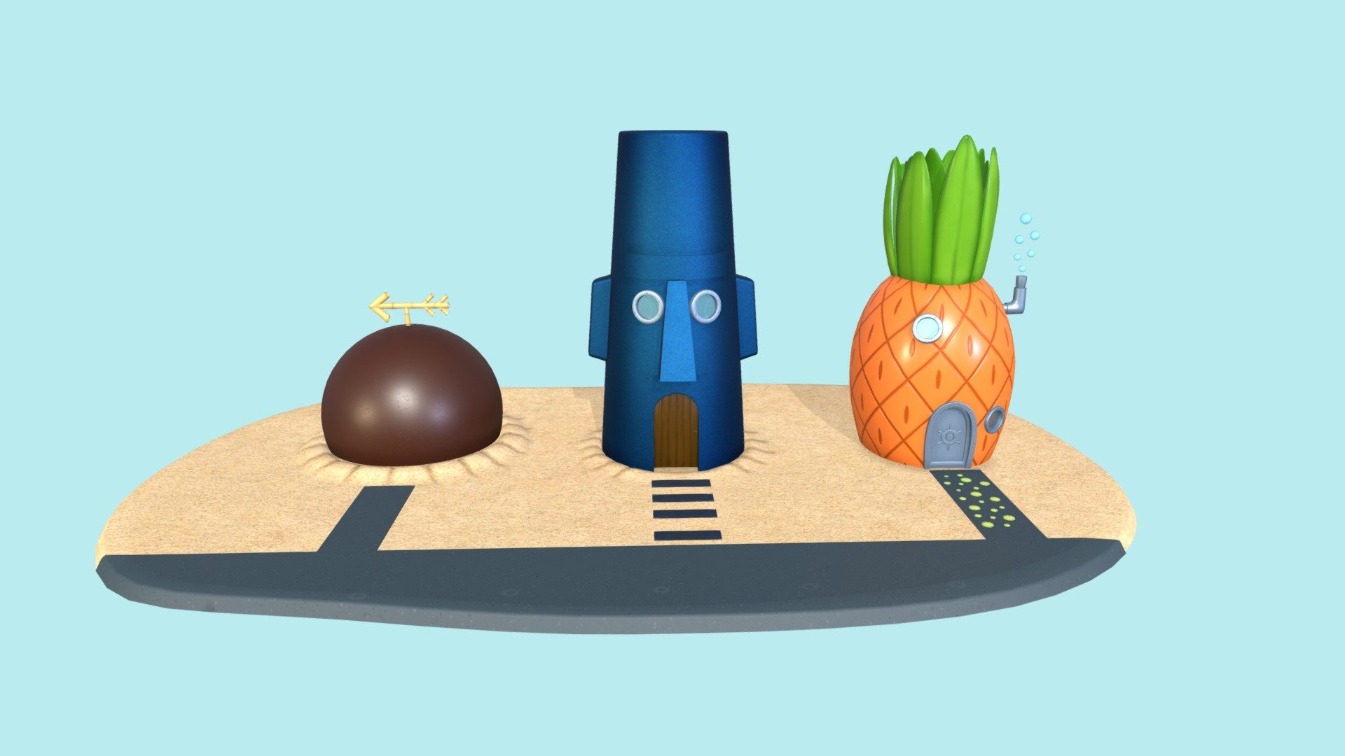 Conch Street (SpongeBob ) model by Juliana Franco [b4e89ab]