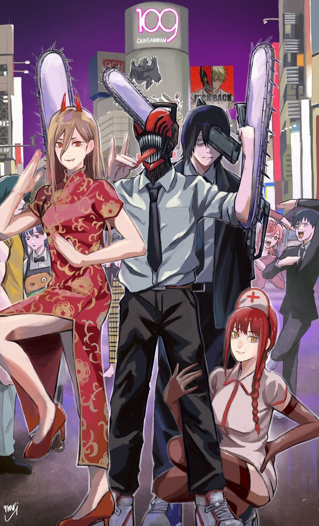 chainsaw man x Halloween