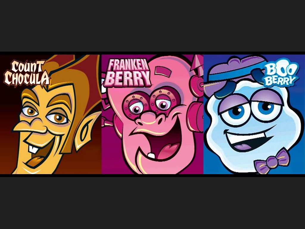 Monster Cereals Wallpaper. Count Chocula, Frankenberry, and