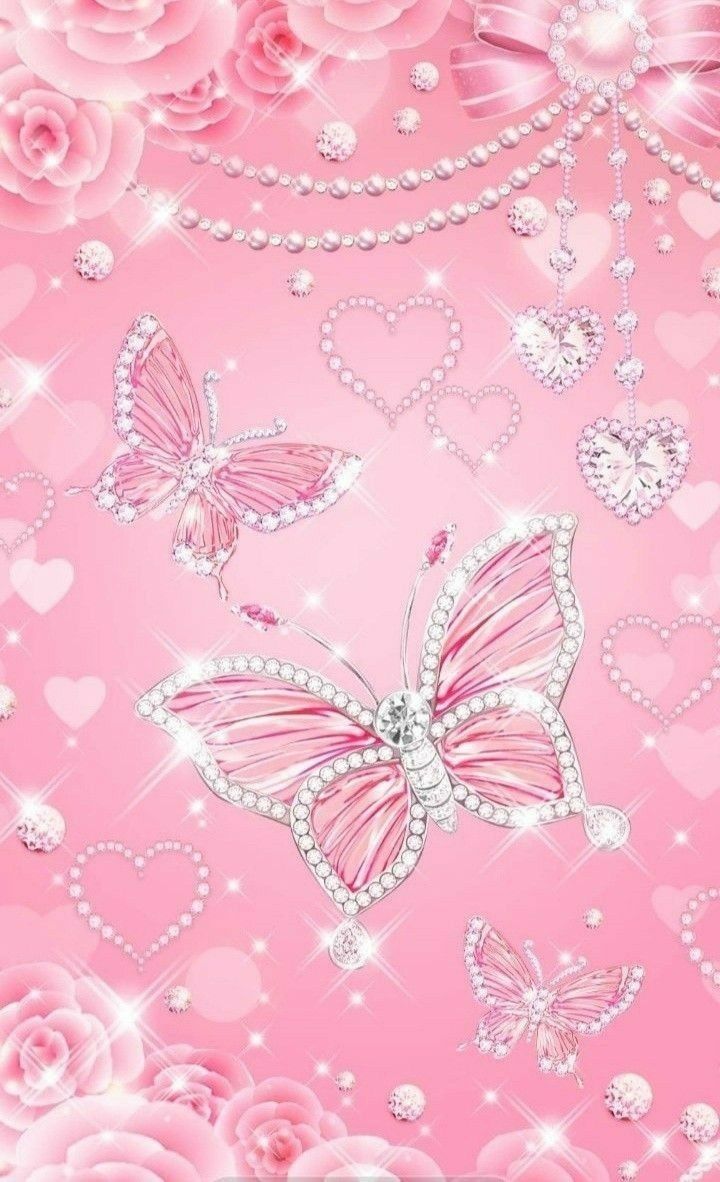 Baby Pink Butterfly Wallpaper