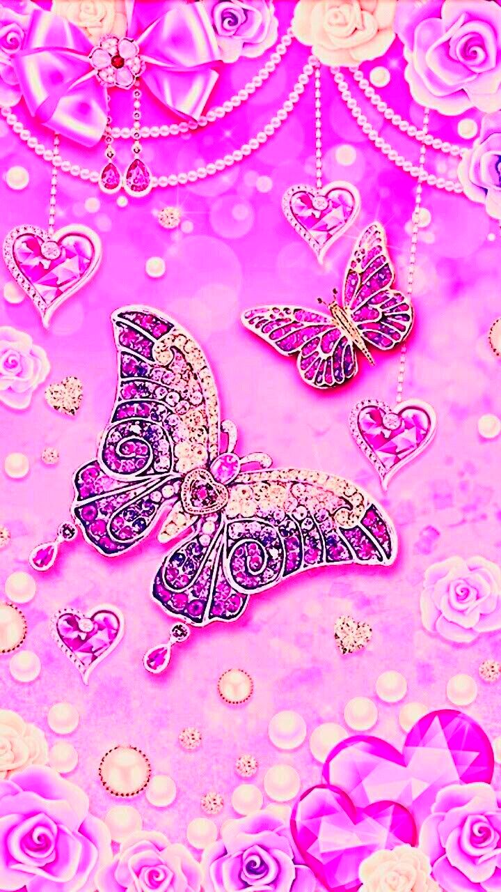 pink butterflys
