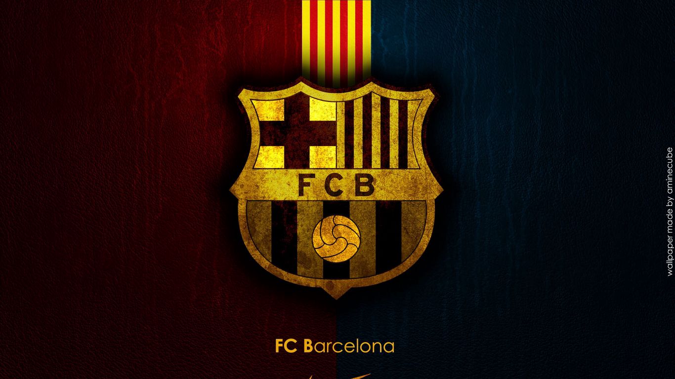 Download FC Barcelona Logo And Team Desktop Wallpaper