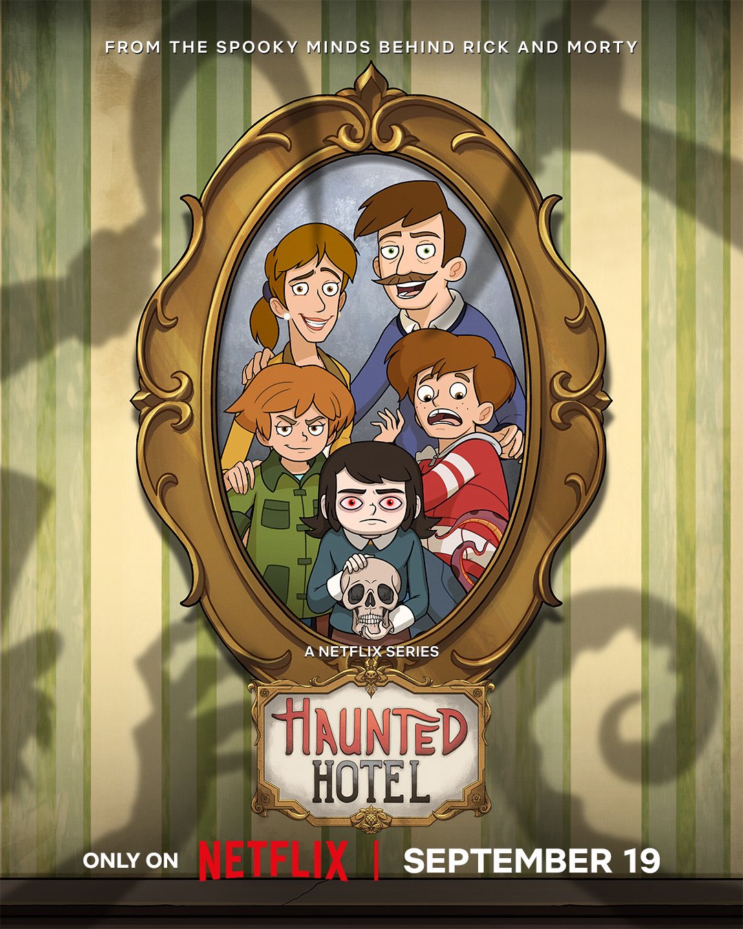 ToonHive poster for 'Haunted Hotel' by the creators of 'Rick & Morty.' The new series will release on Netflix on September 19th