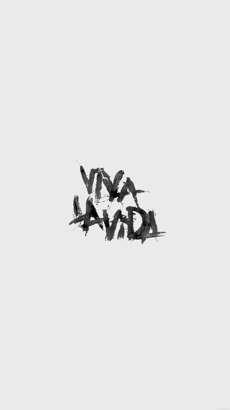 Viva La Vida Logo Music Art White iPhone 8 Wallpaper