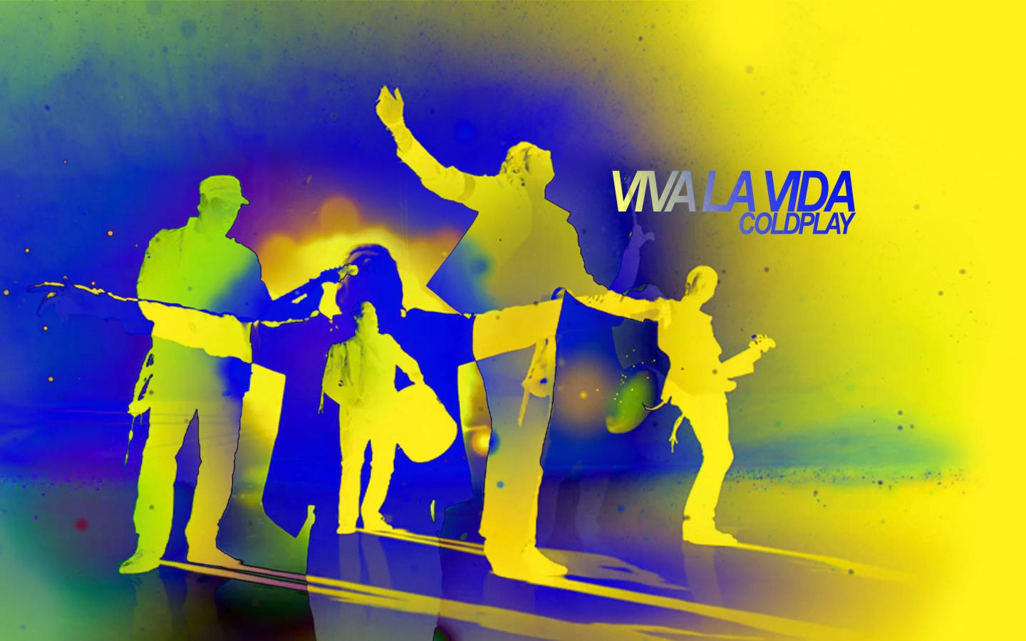 Download Coldplay Viva La Vida Yellow Art Wallpaper