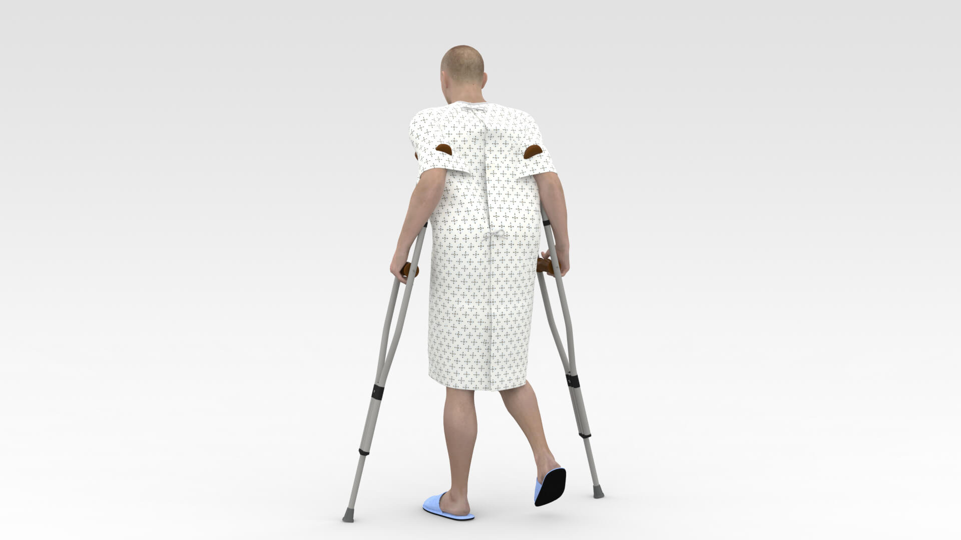 Patient With Crutches