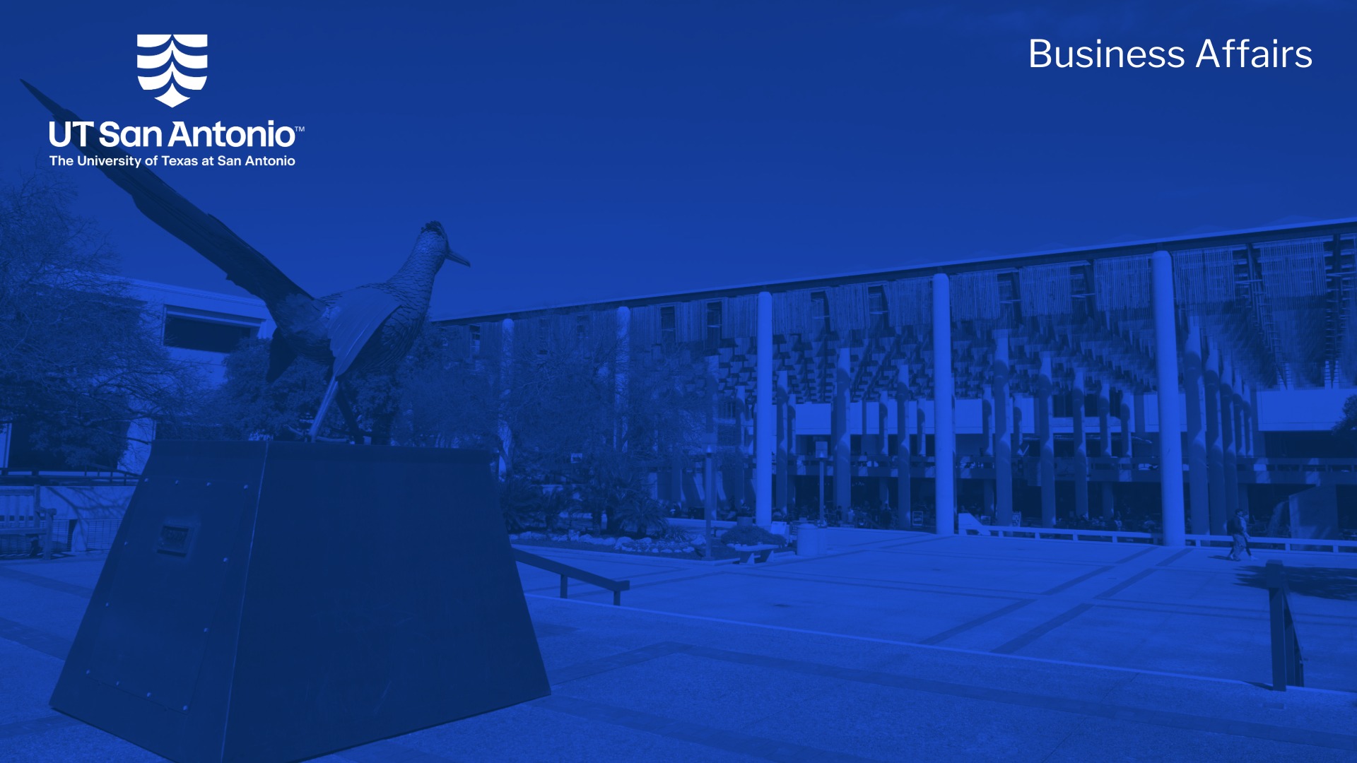 Virtual Background. Business Affairs. UTSA. University of Texas at San Antonio