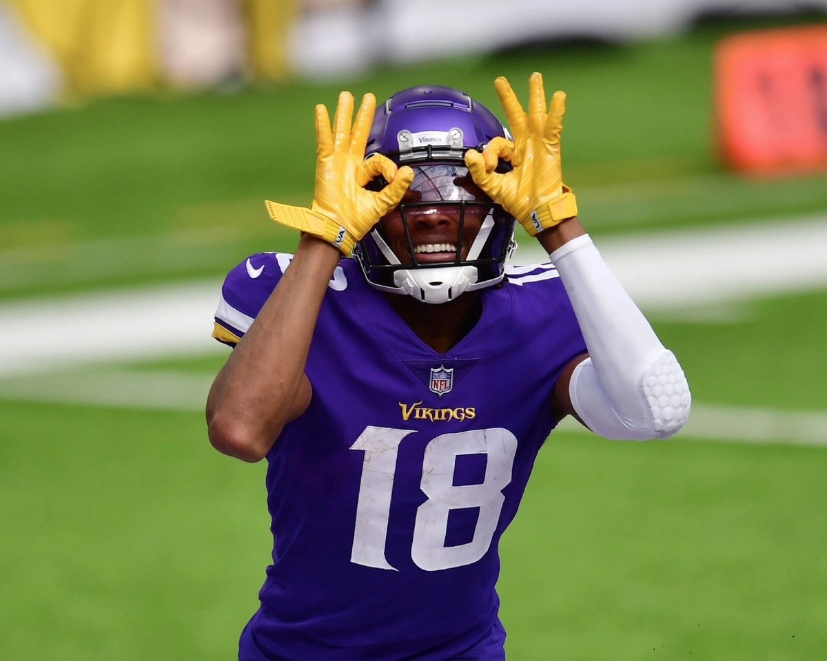 Photo JUSTIN JEFFERSON Minnesota Vikings Griddy WR LSU NFL Print