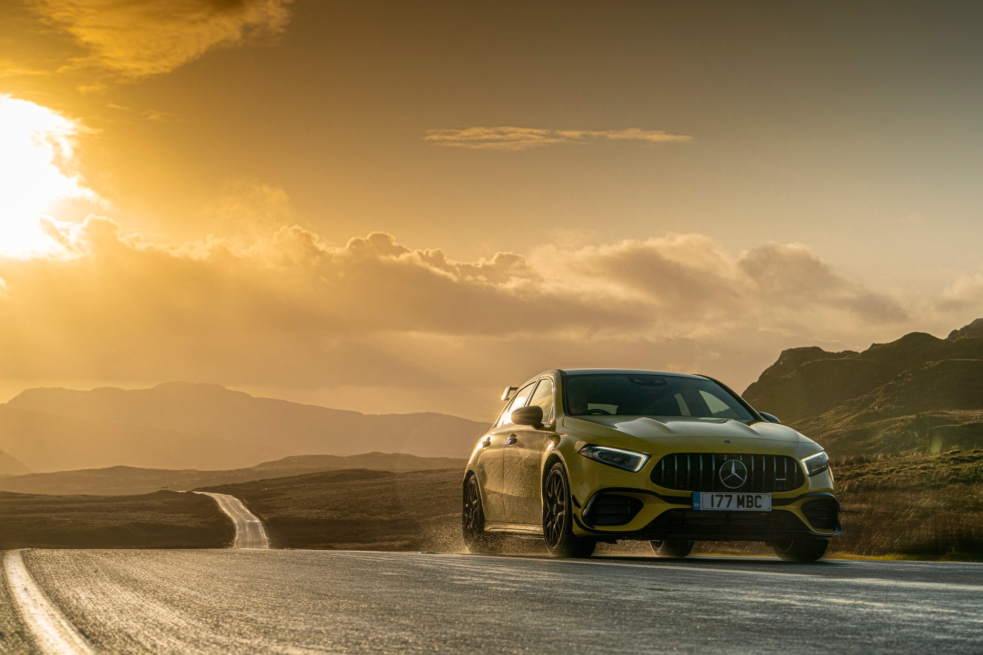 Download Vehicle Mercedes Benz AMG A45 4k Ultra HD Wallpaper
