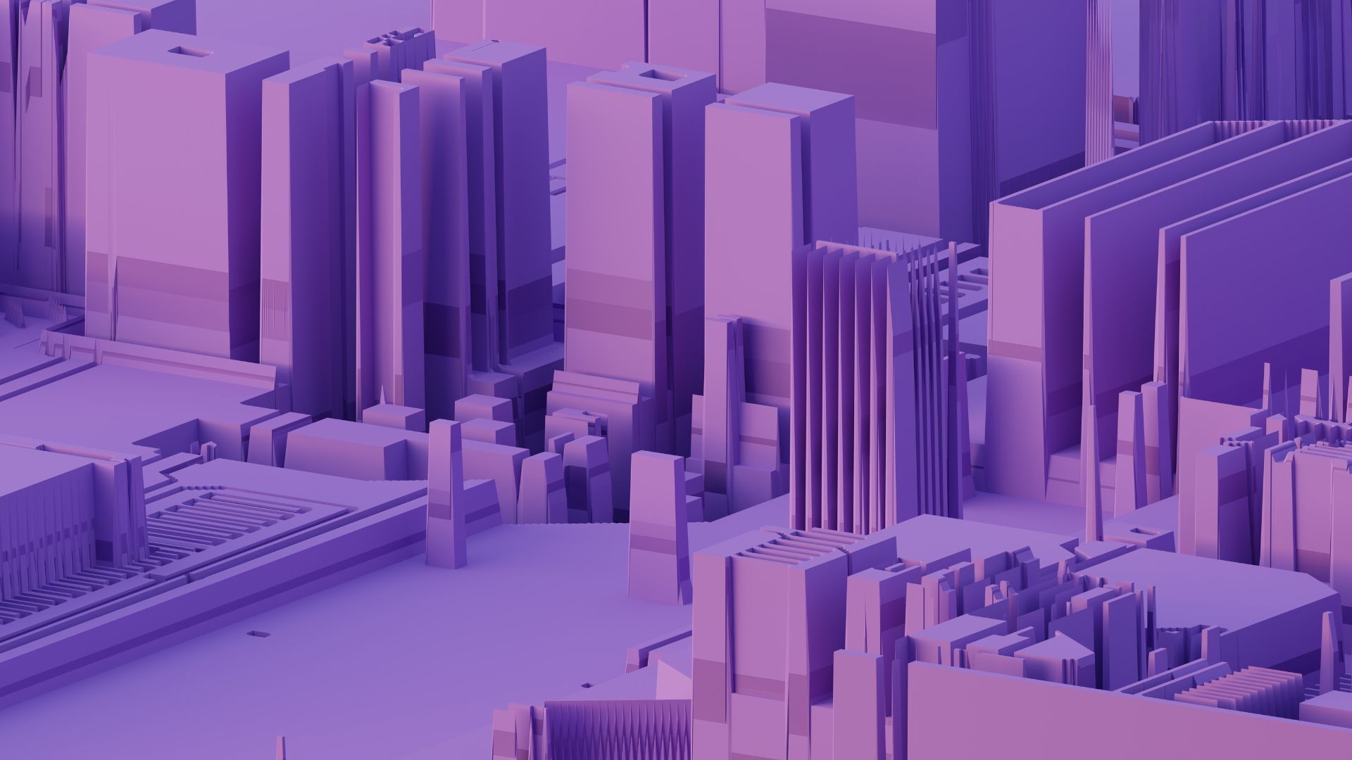 Light Purple Buildings Minimalist Art HD Minimalist Wallpaper