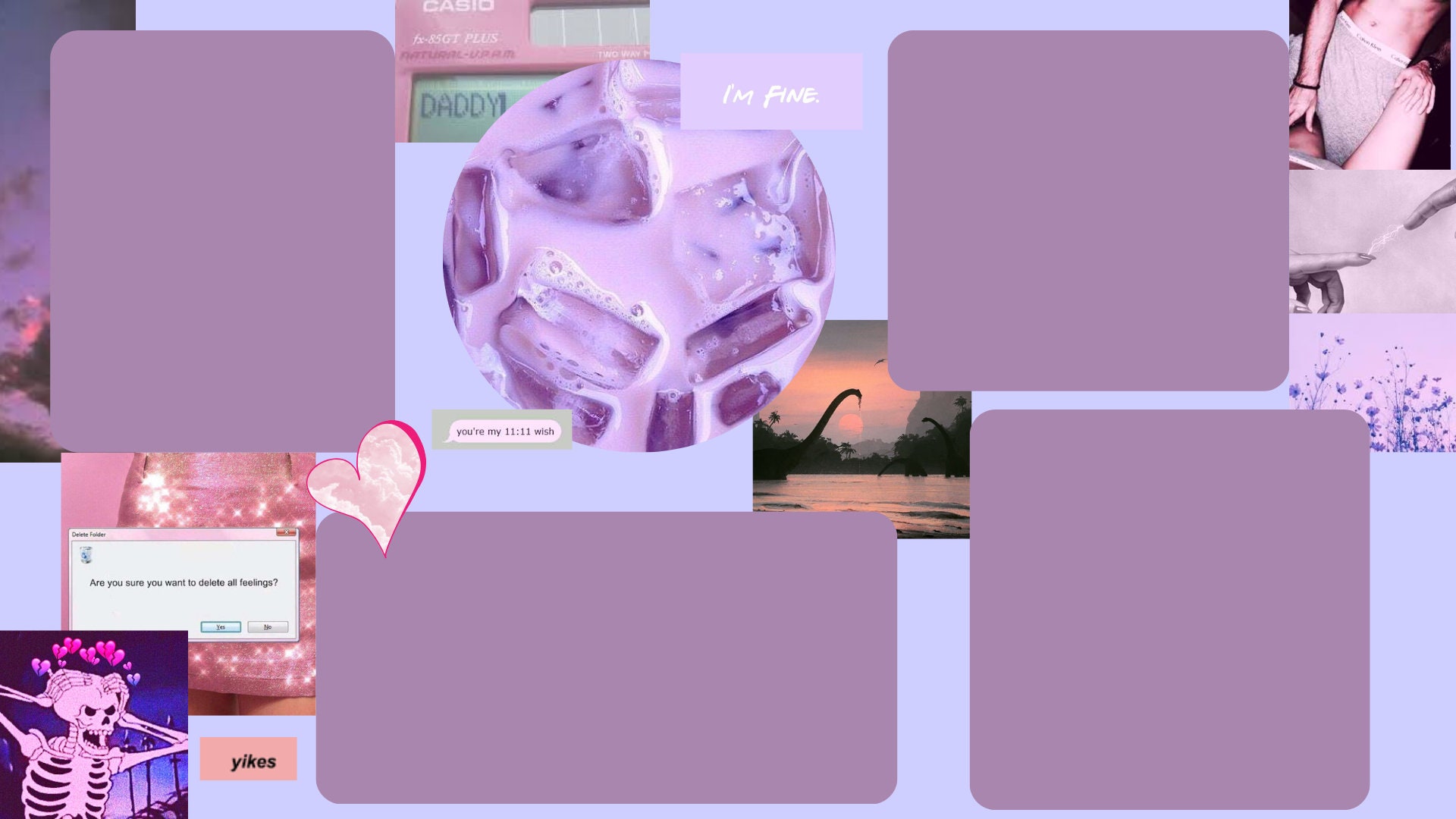 I'M FINE. Aesthetic Laptop Wallpaper. Desktop Organizer. MacBooks and More