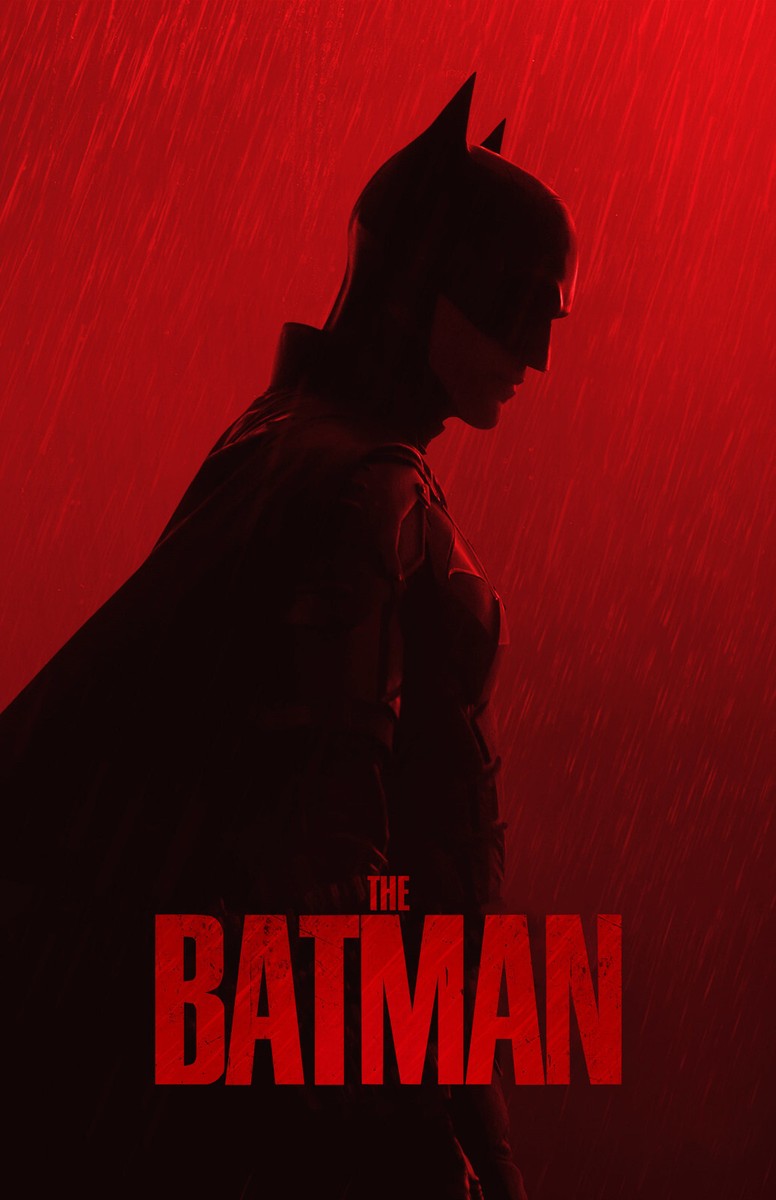 AA4528 The Batman Film By Matt Reeves 2022 Red Silhouette Movie Poster 11x17