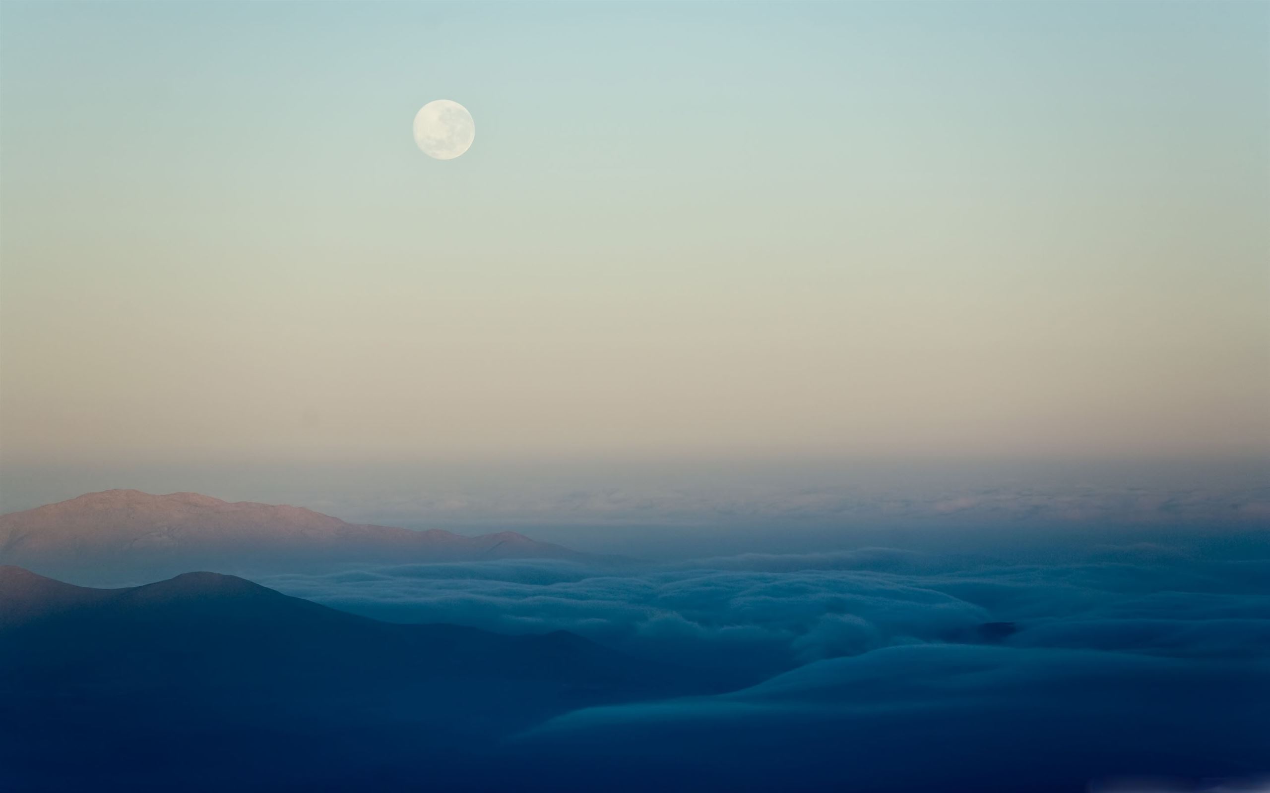 Moon Above The Clouds MacBook Air Wallpaper Download