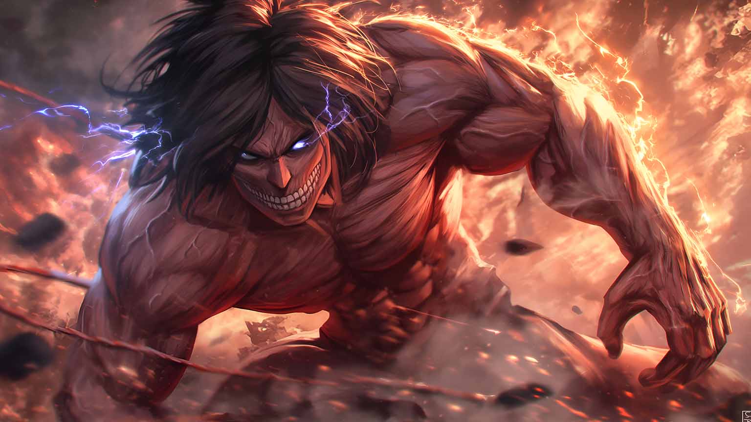 Attack on Titan Eren Yeager Attack Titan Desktop Wallpaper 4K