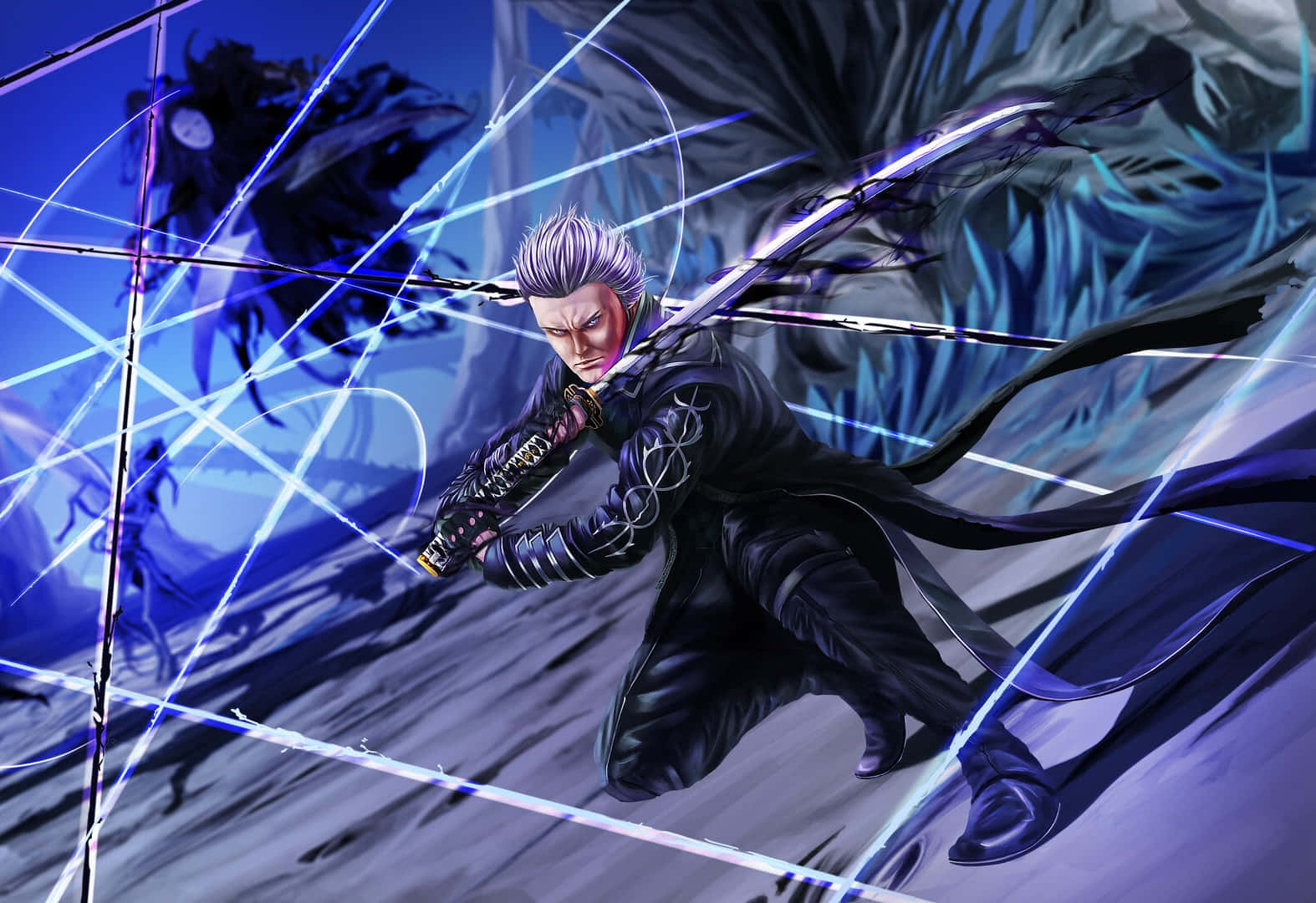 Download Vergil Swordmaster Artwork Wallpaper