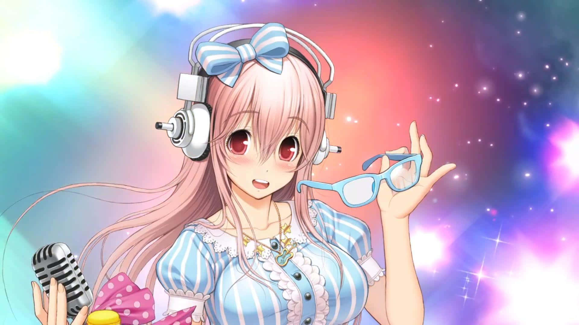 Download Cutecore Music Star Anime Girl Wallpaper