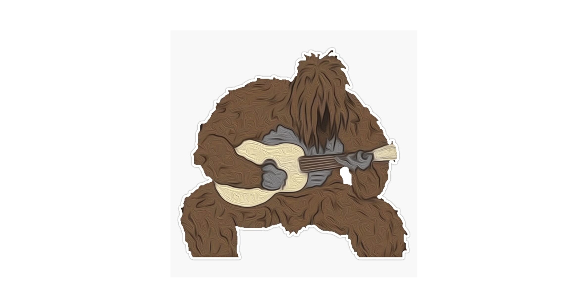 Magnet The Big LEZ Show Sasquatch Guitar Magnetic Vinyl Sticker 5