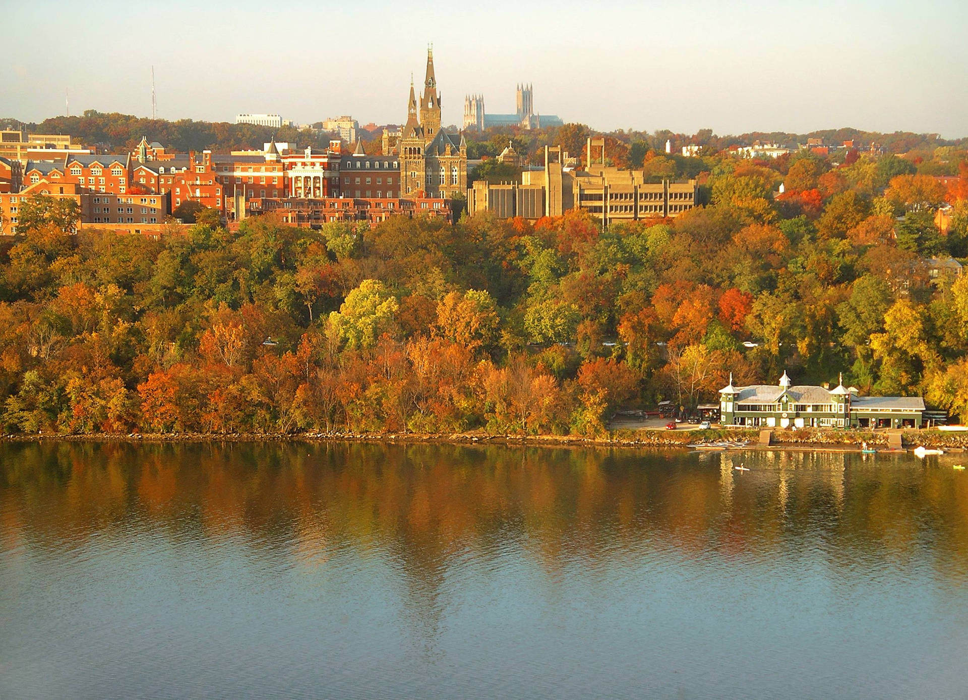 Download Georgetown University Distant Photograph Wallpaper