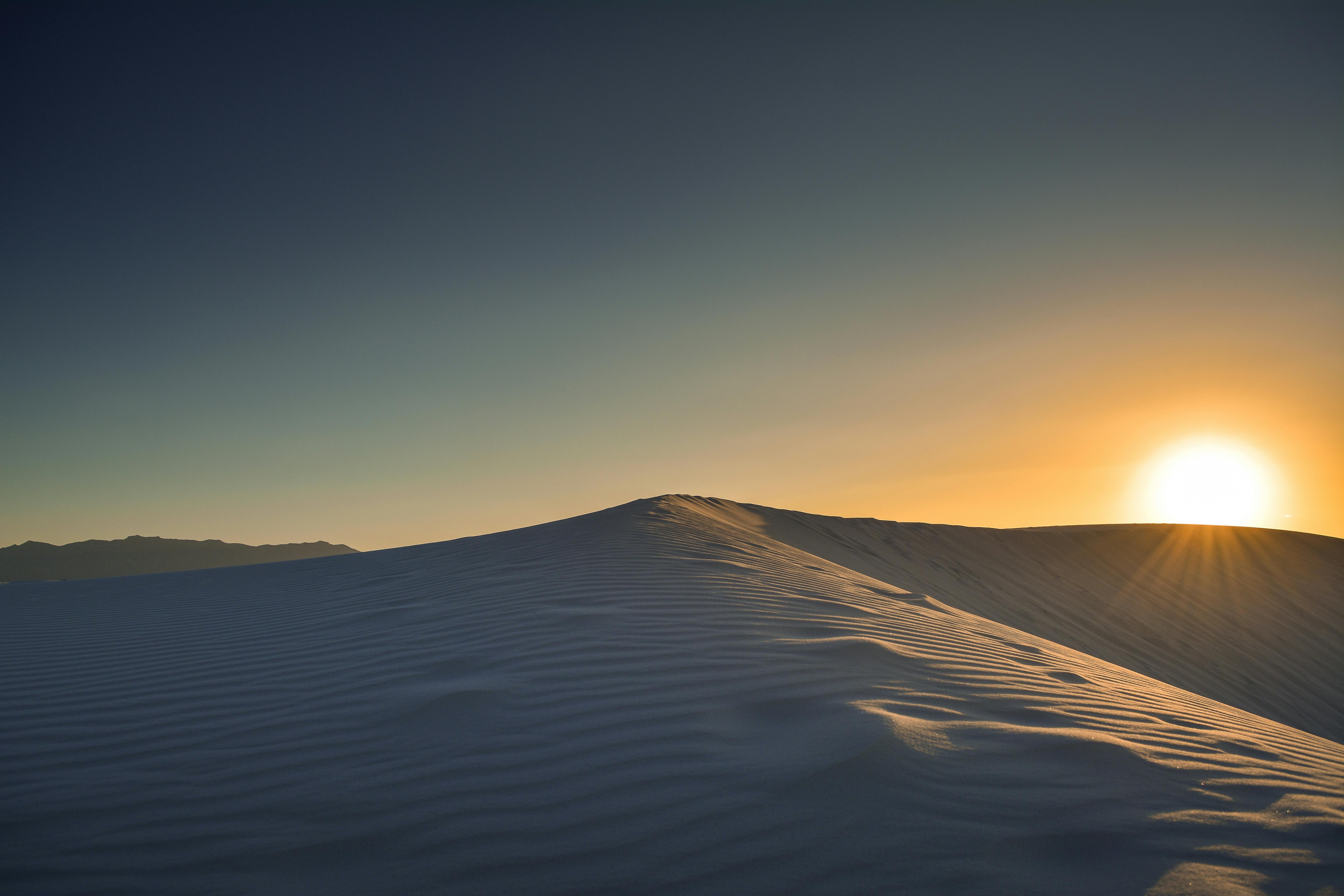 Scenic View of a Desert during Sunset · Free