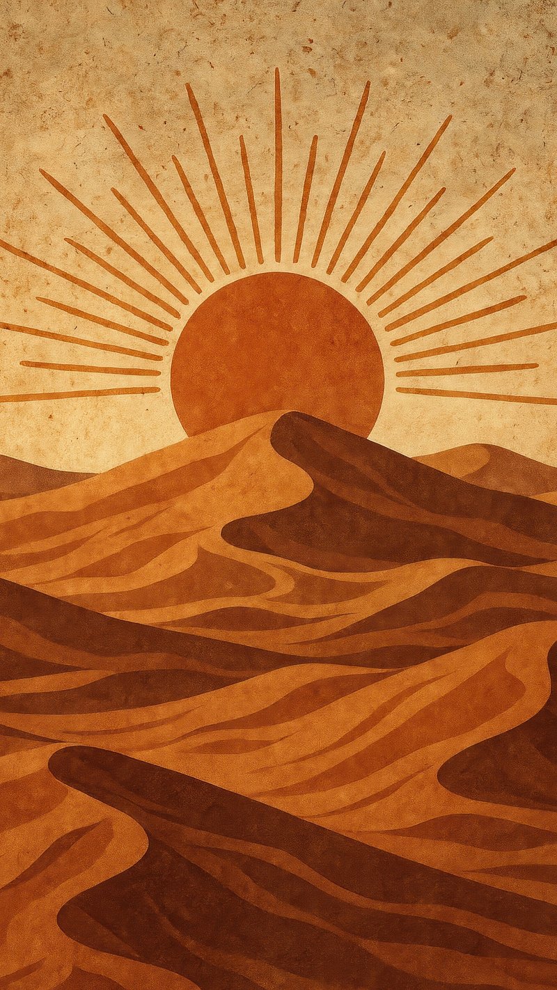 Sunrise Desert Image Wallpaper