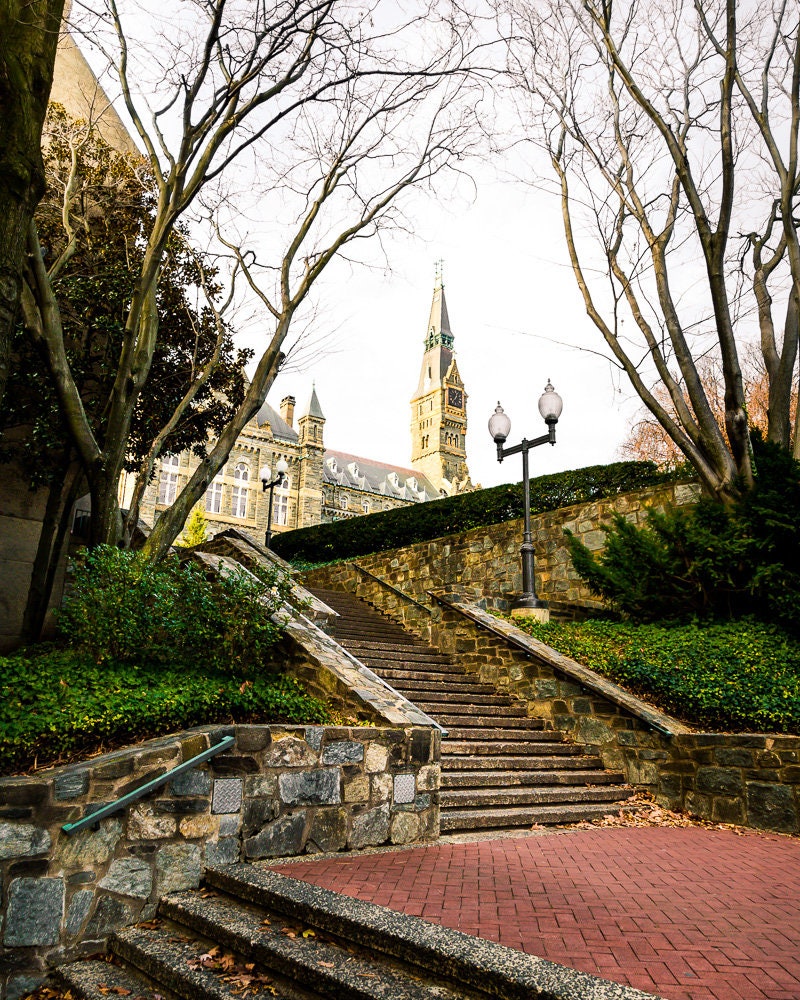 Georgetown Print, Georgetown University Art. Photography. Washington DC Print, DC Wall Art, Georgetown Decor. Pick Your Size