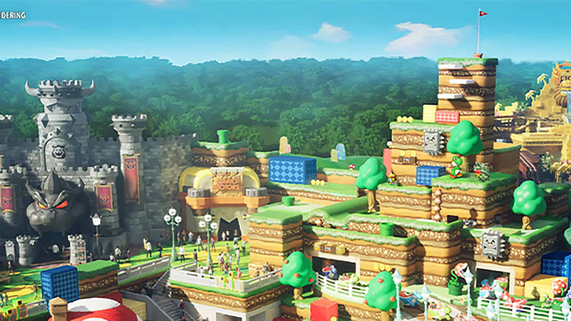 RENDERINGS Super Nintendo World, and Donkey Kong Country opening at Universal Orlando in 2025