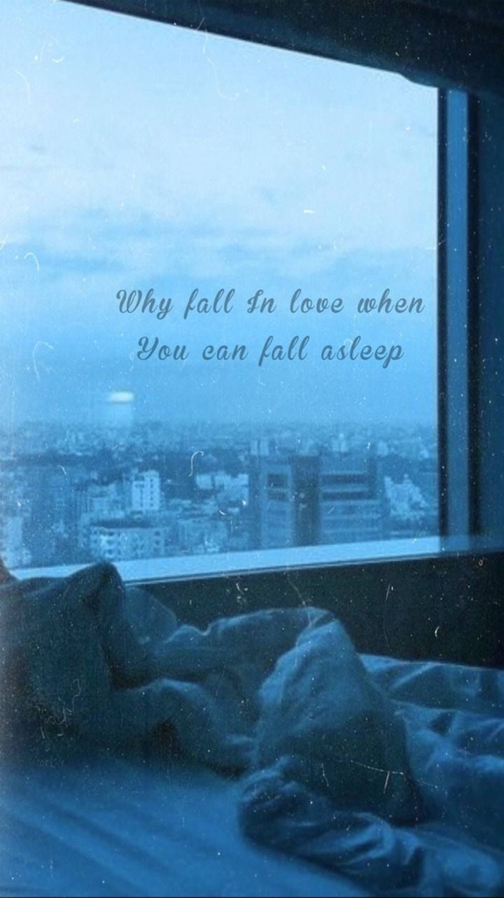Download Cozy City Blue Aesthetic Tumblr Wallpaper