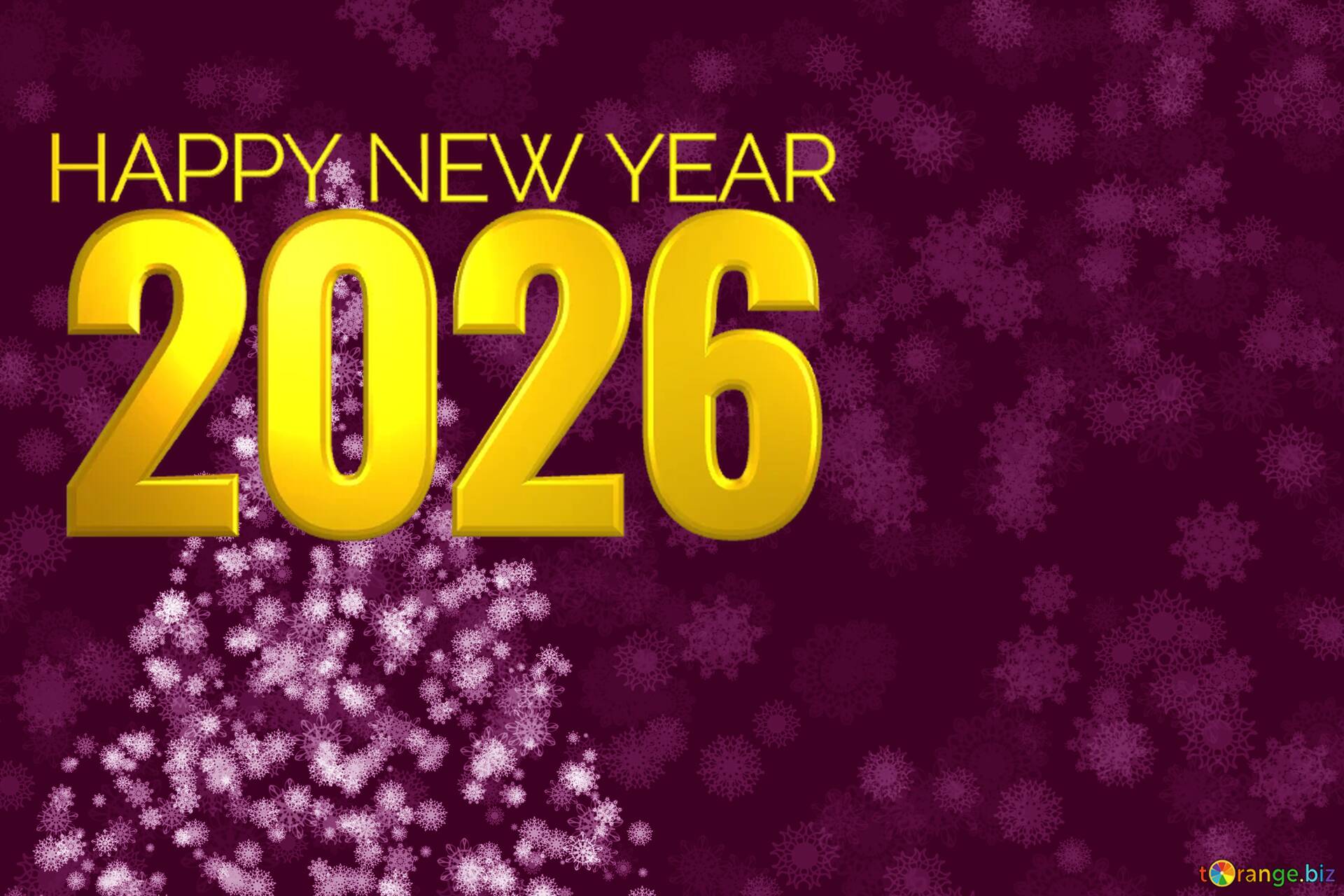 happy new year 2026 Snowflakes Christmas tree №214096