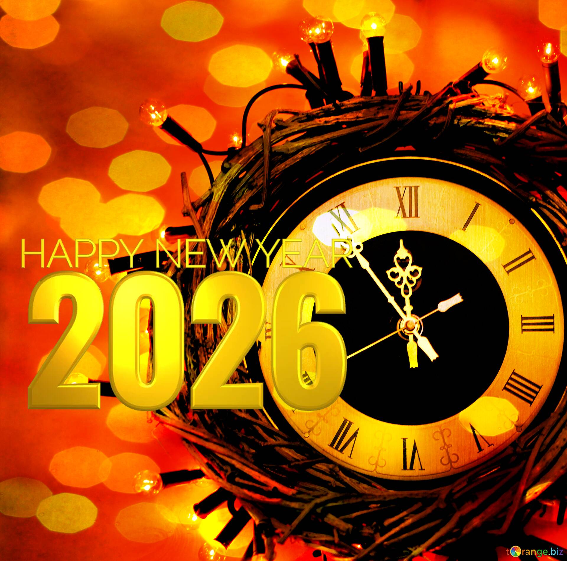 happy new year clock 2026 Download free picture №211975